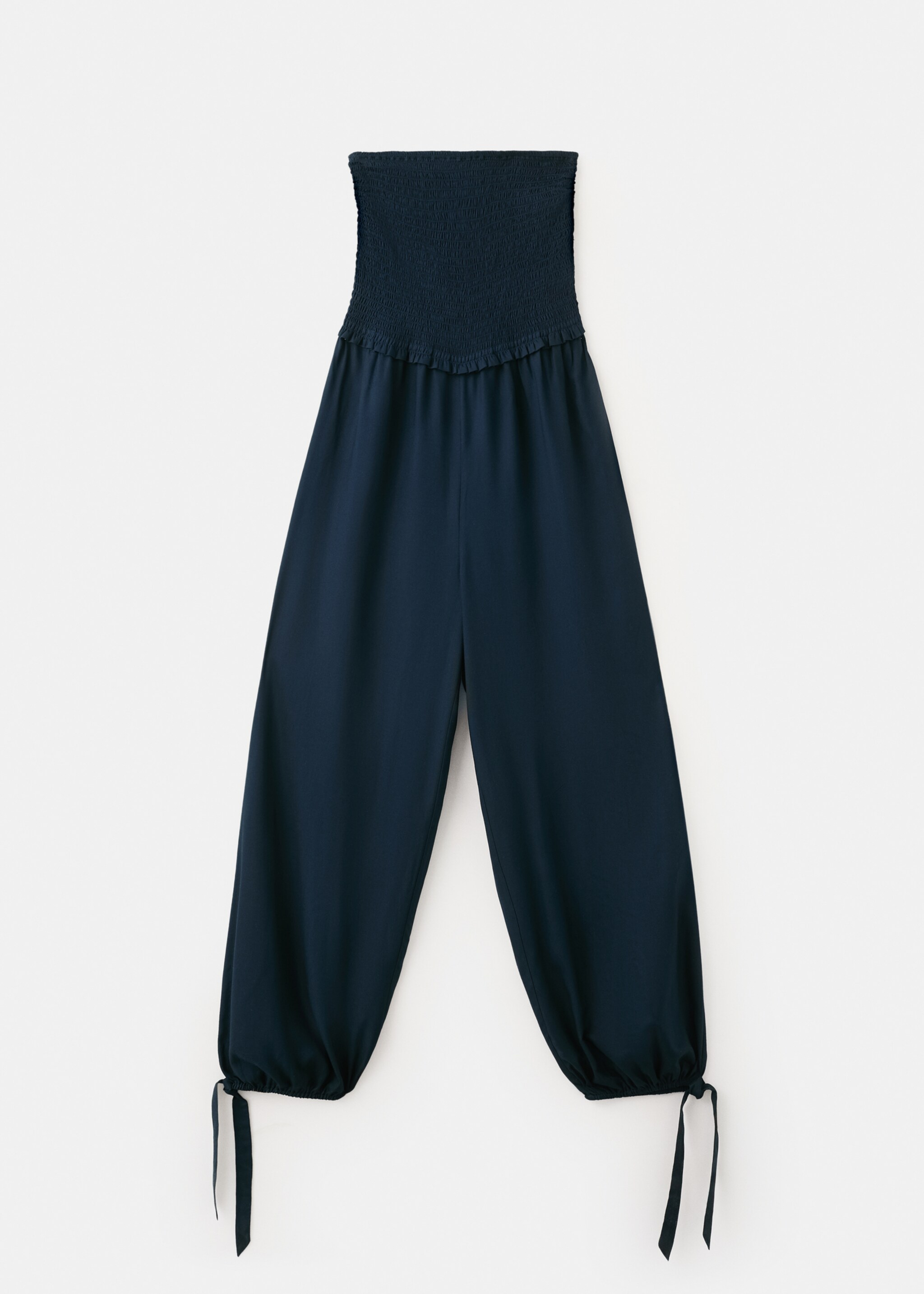 Long strapless jumpsuit - Article without model, Navy. Ref: 27075956-00.