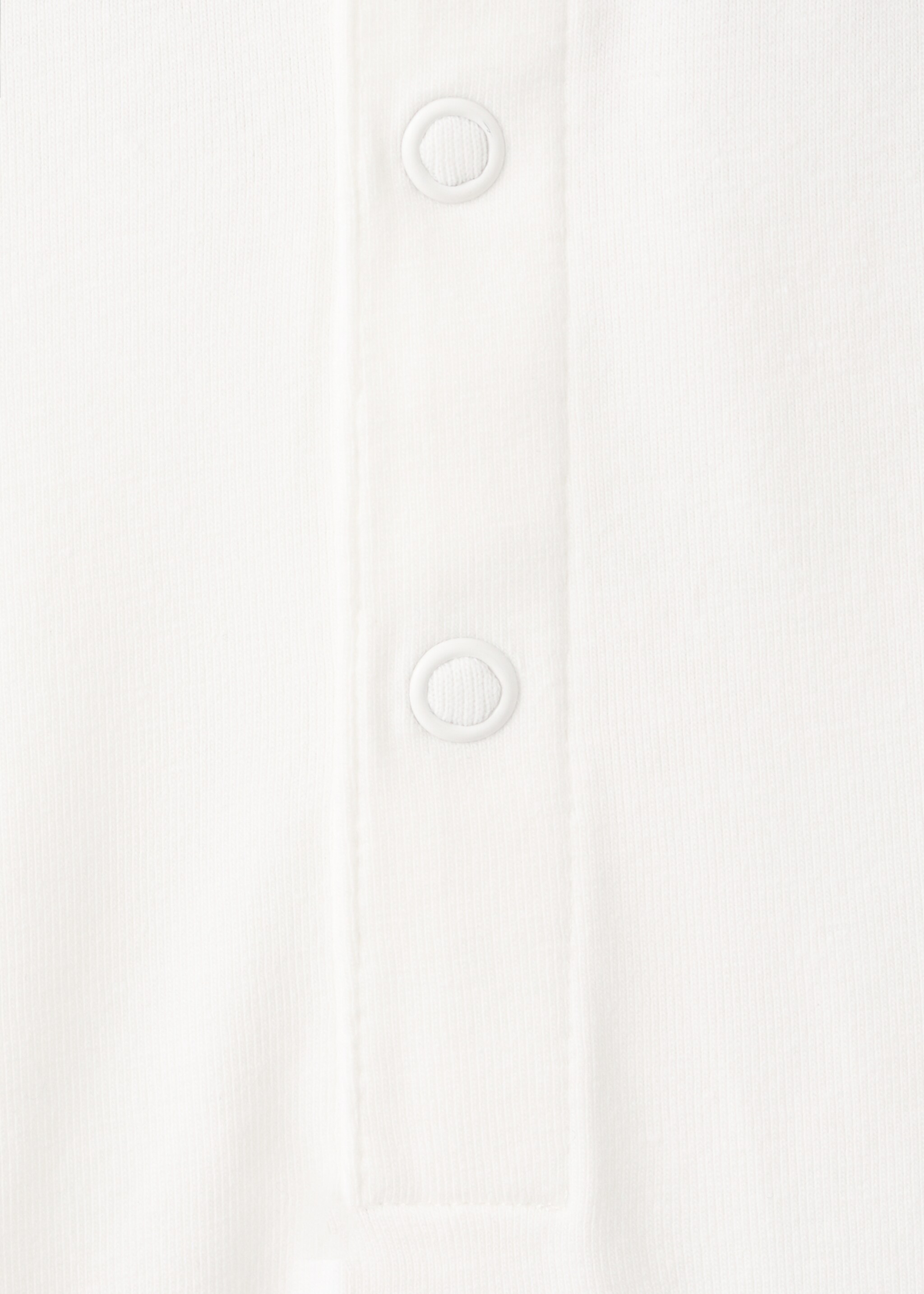 Cotton bodysuit with Peter Pan collar - Details of the article 0, Off White. Ref: 27075957-00.