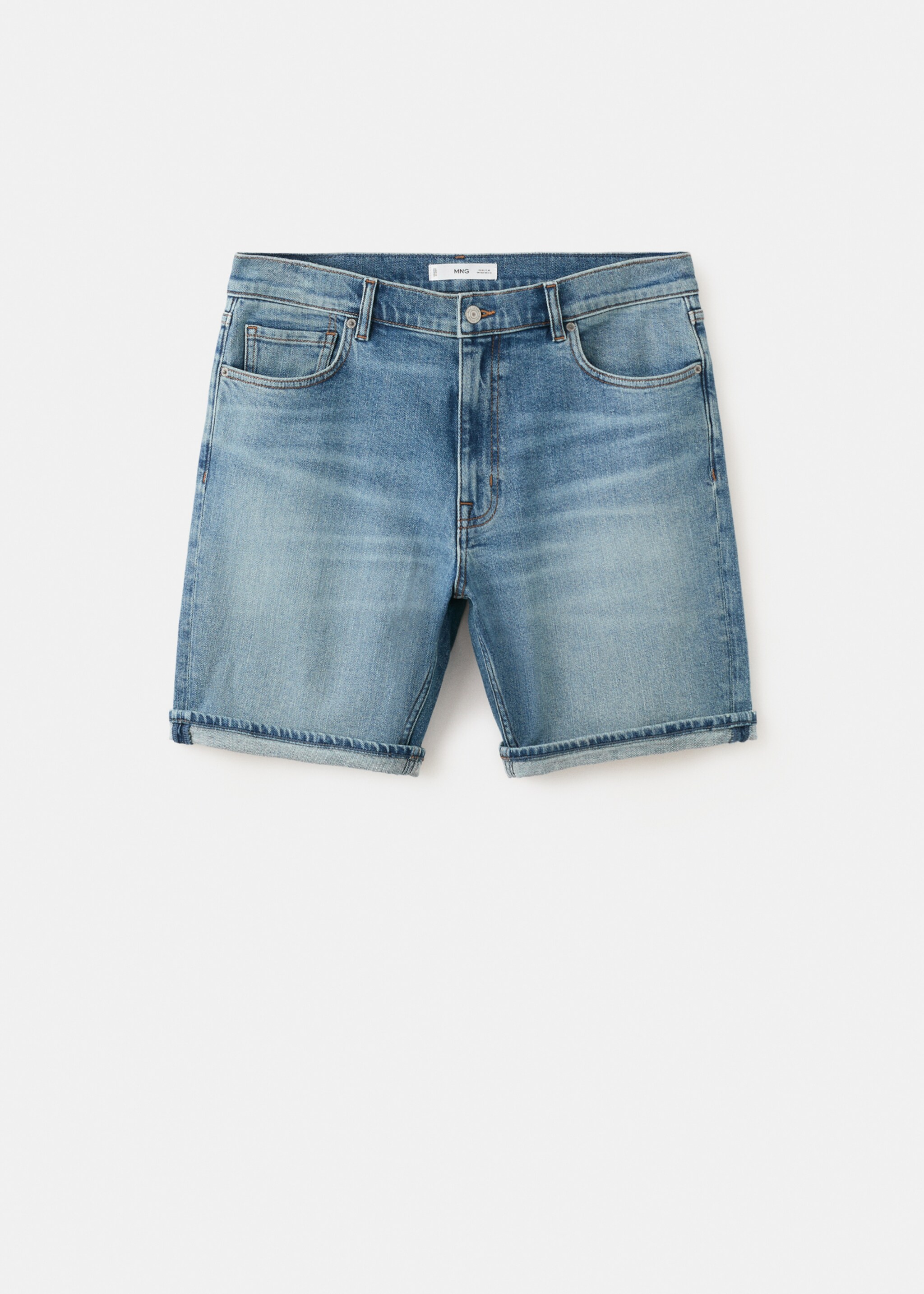 Bermuda en jean slim fit - Article sans modèle, Bleu moyen. Ref: 27075958-00.