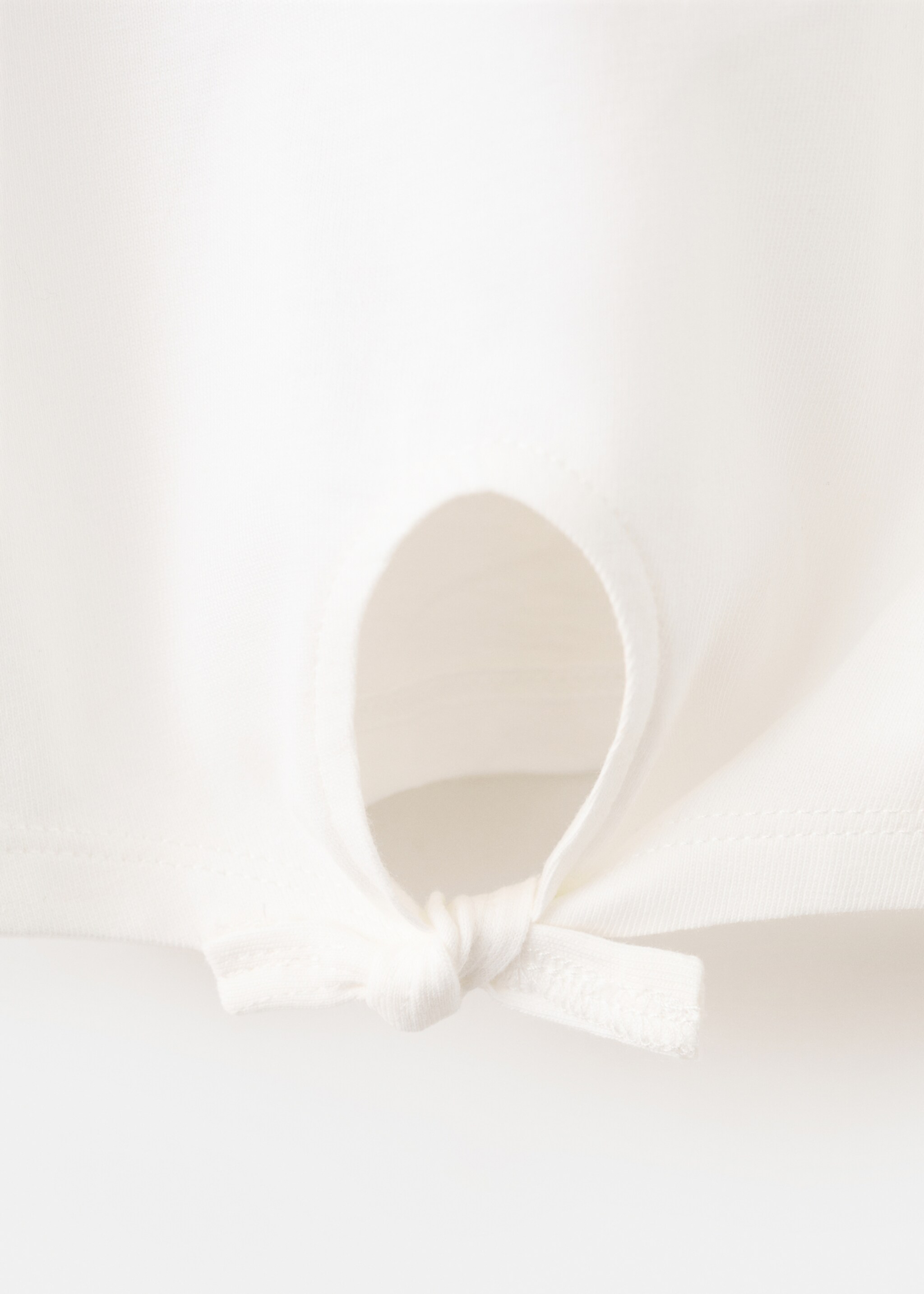 Embroidered cotton shirt - Details of the article 0, Off White. Ref: 27075960-00.