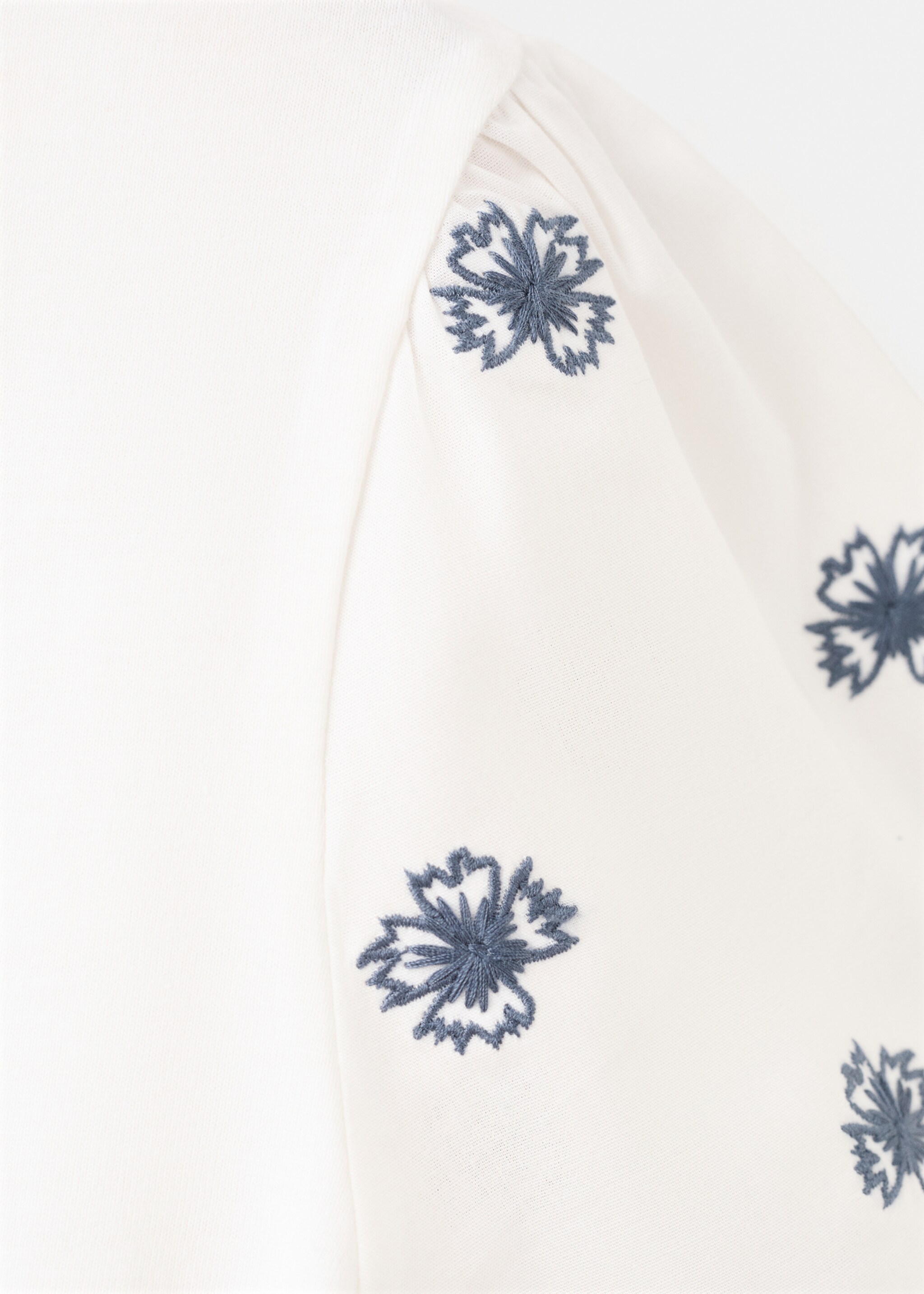 Embroidered cotton shirt - Details of the article 8, Off White. Ref: 27075960-00.