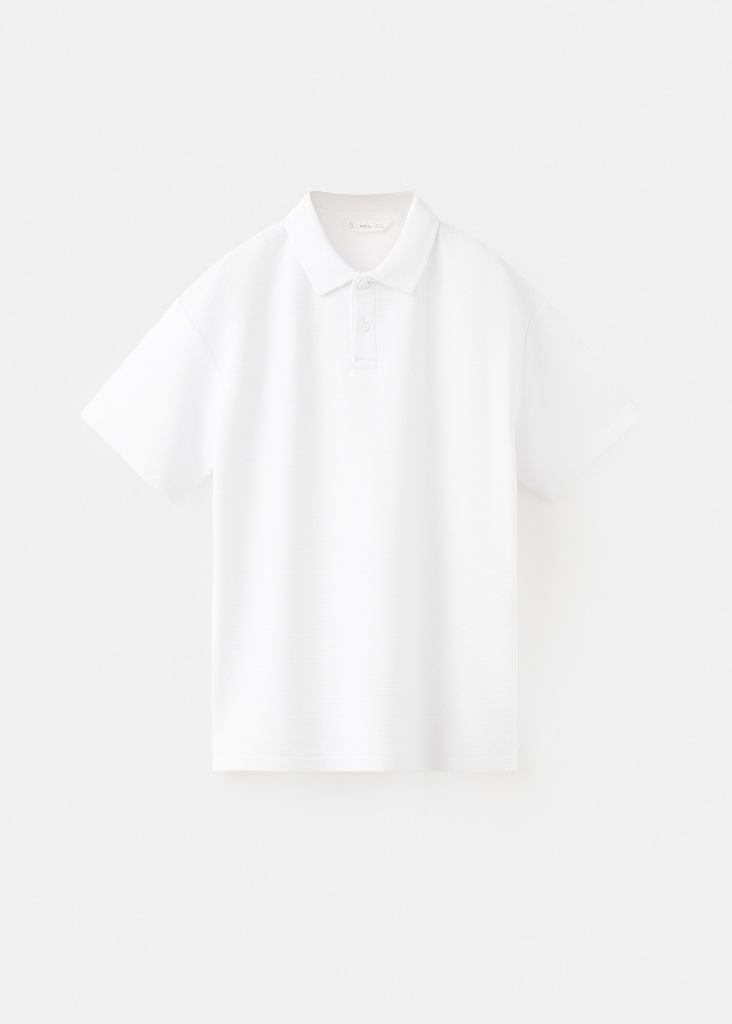 Ribbed cotton polo shirt - Article without model