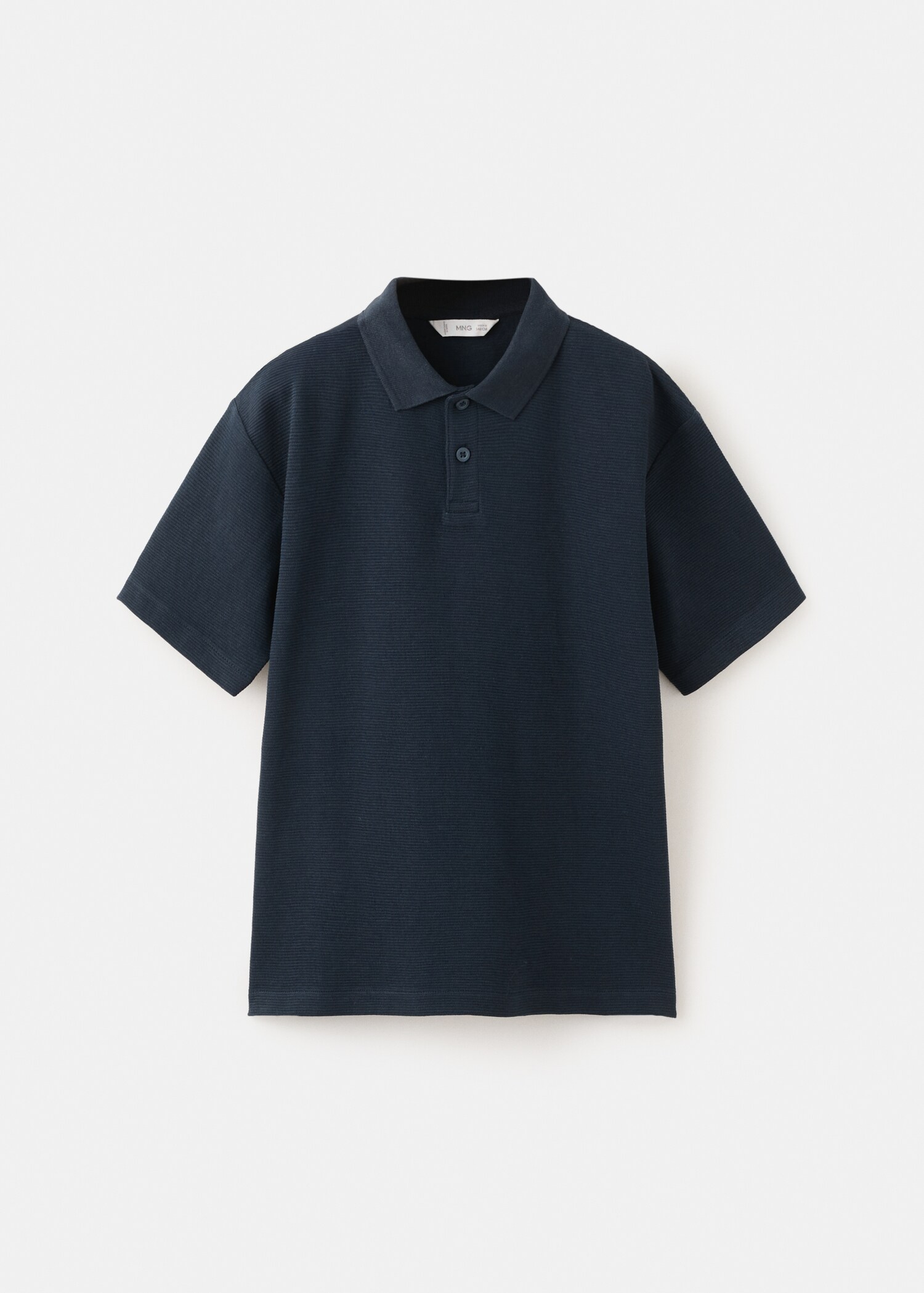 Ribbed cotton polo shirt - Article without model