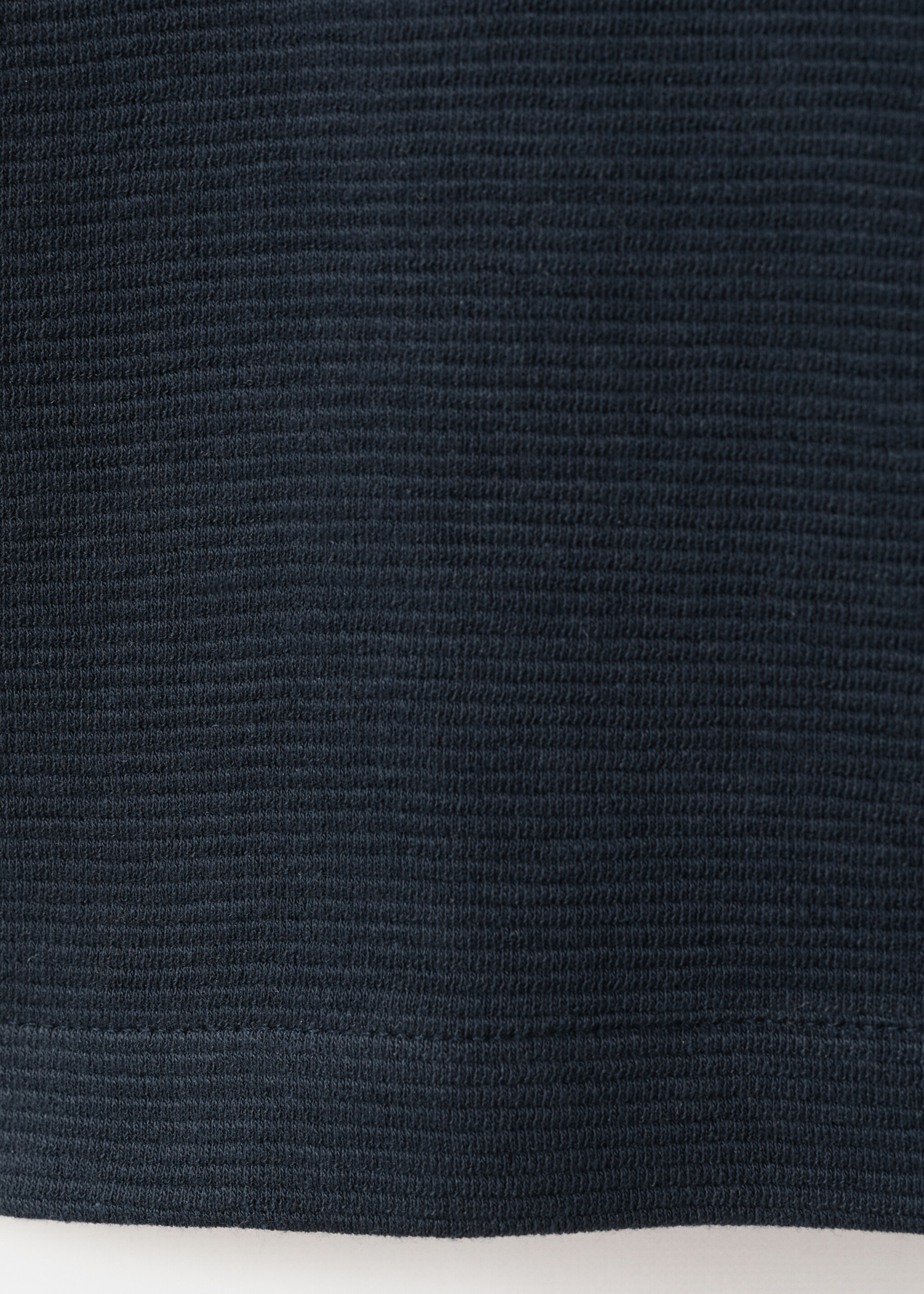 Ribbed cotton polo shirt - Details of the article 0, Navy. Ref: 27075961-00.
