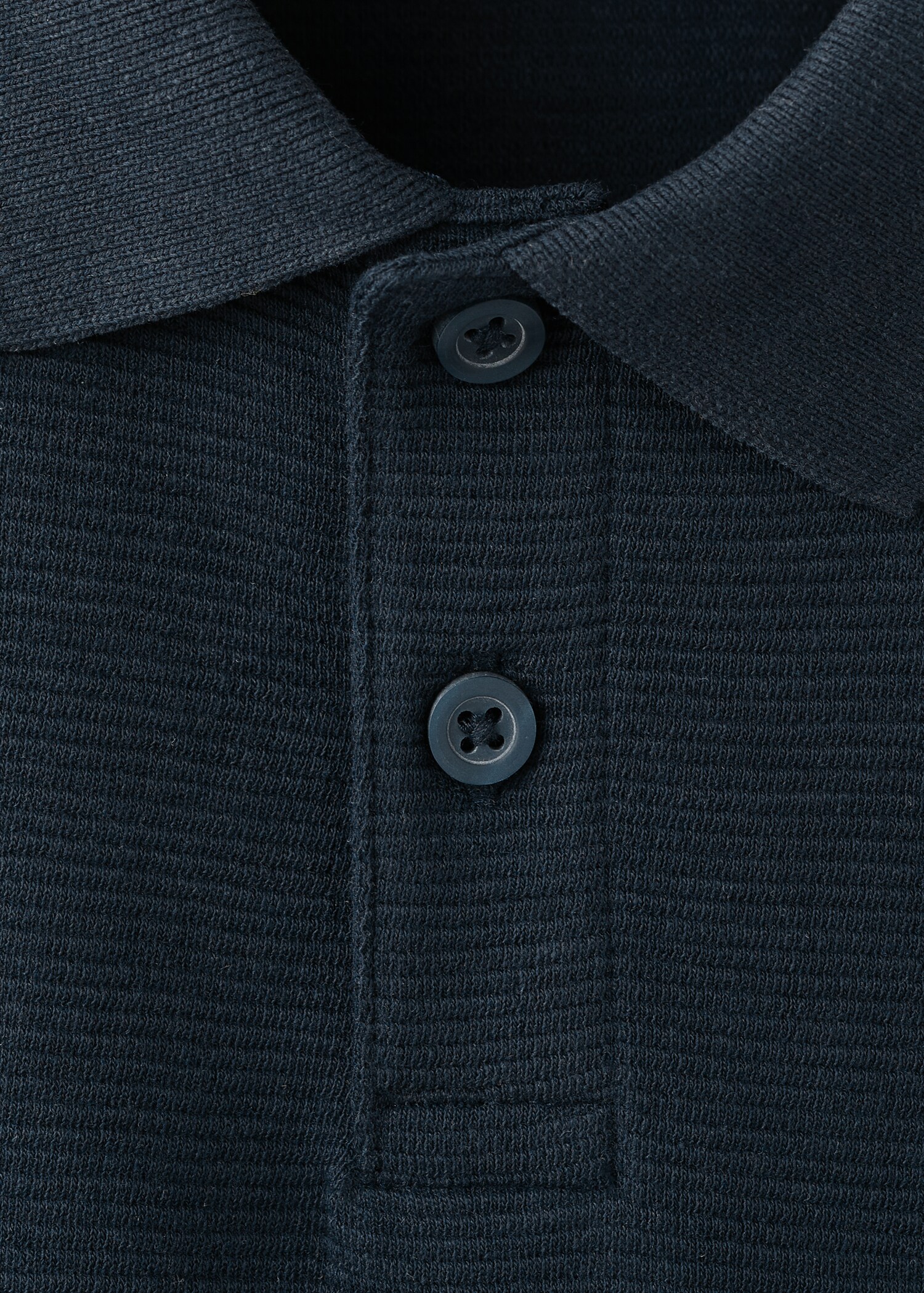 Ribbed cotton polo shirt - Details of the article 8