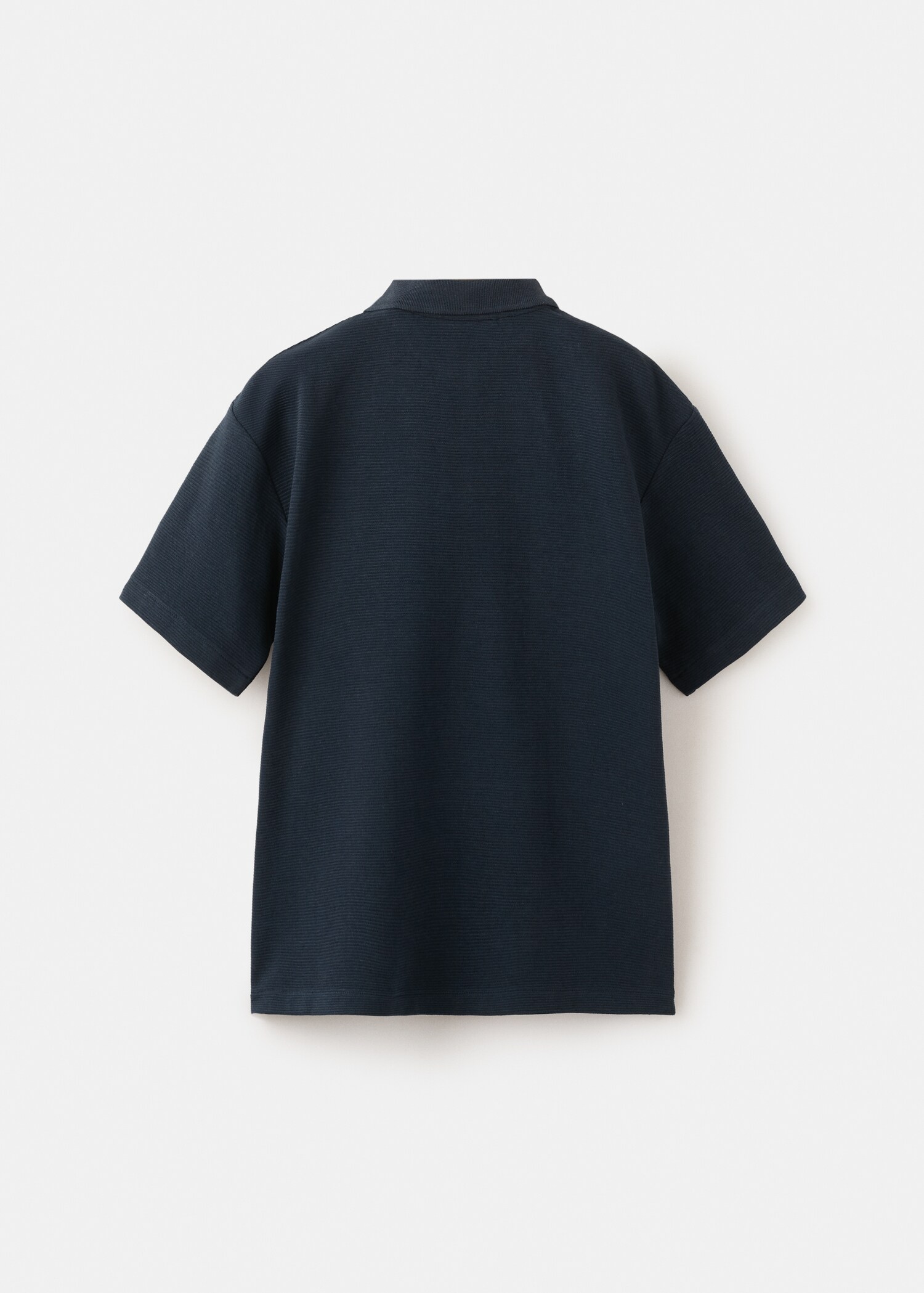 Ribbed cotton polo shirt - Reverse of the article