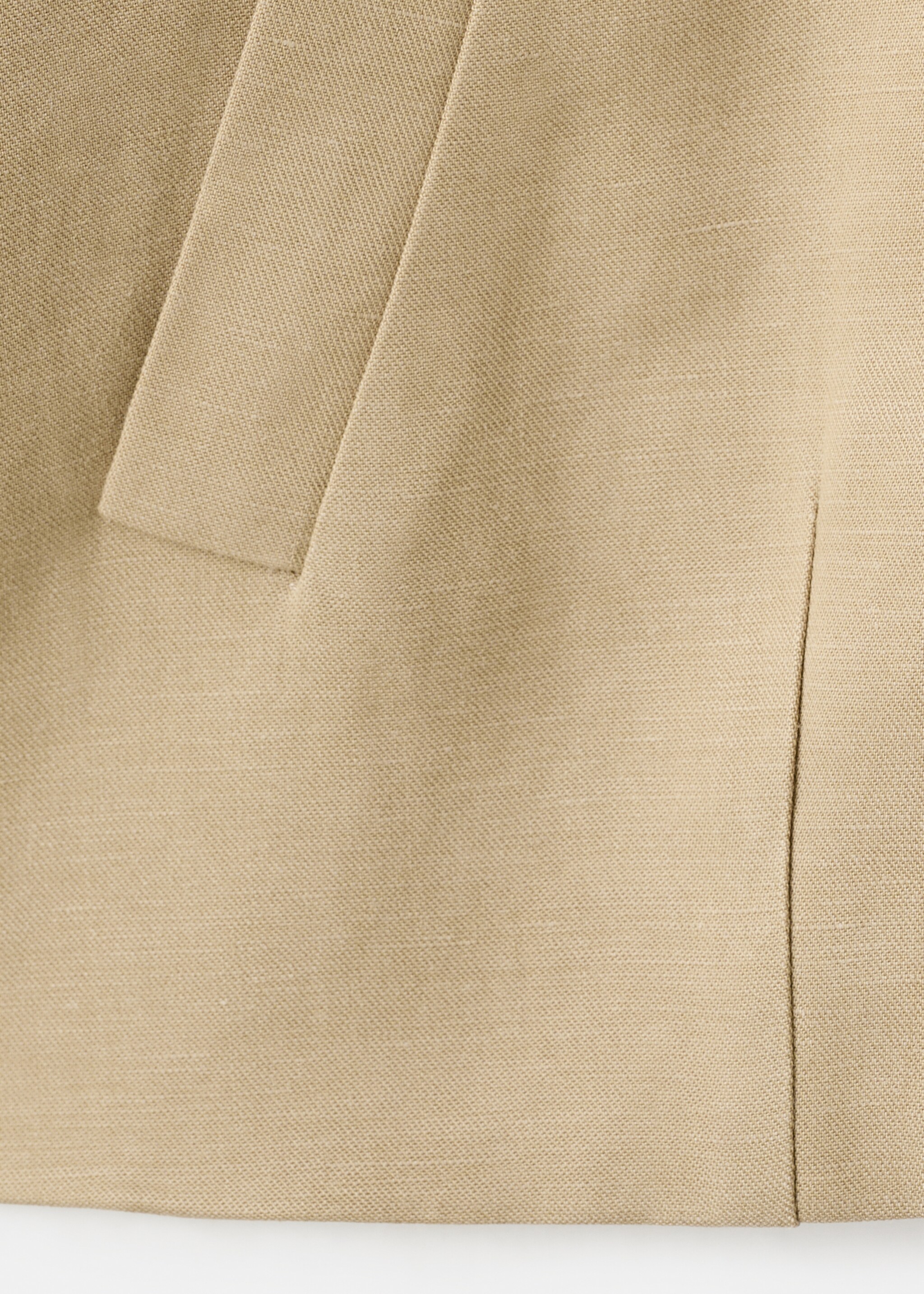 Veste lin col officier - Détail de l'article 0, Beige. Ref: 27075962-00.