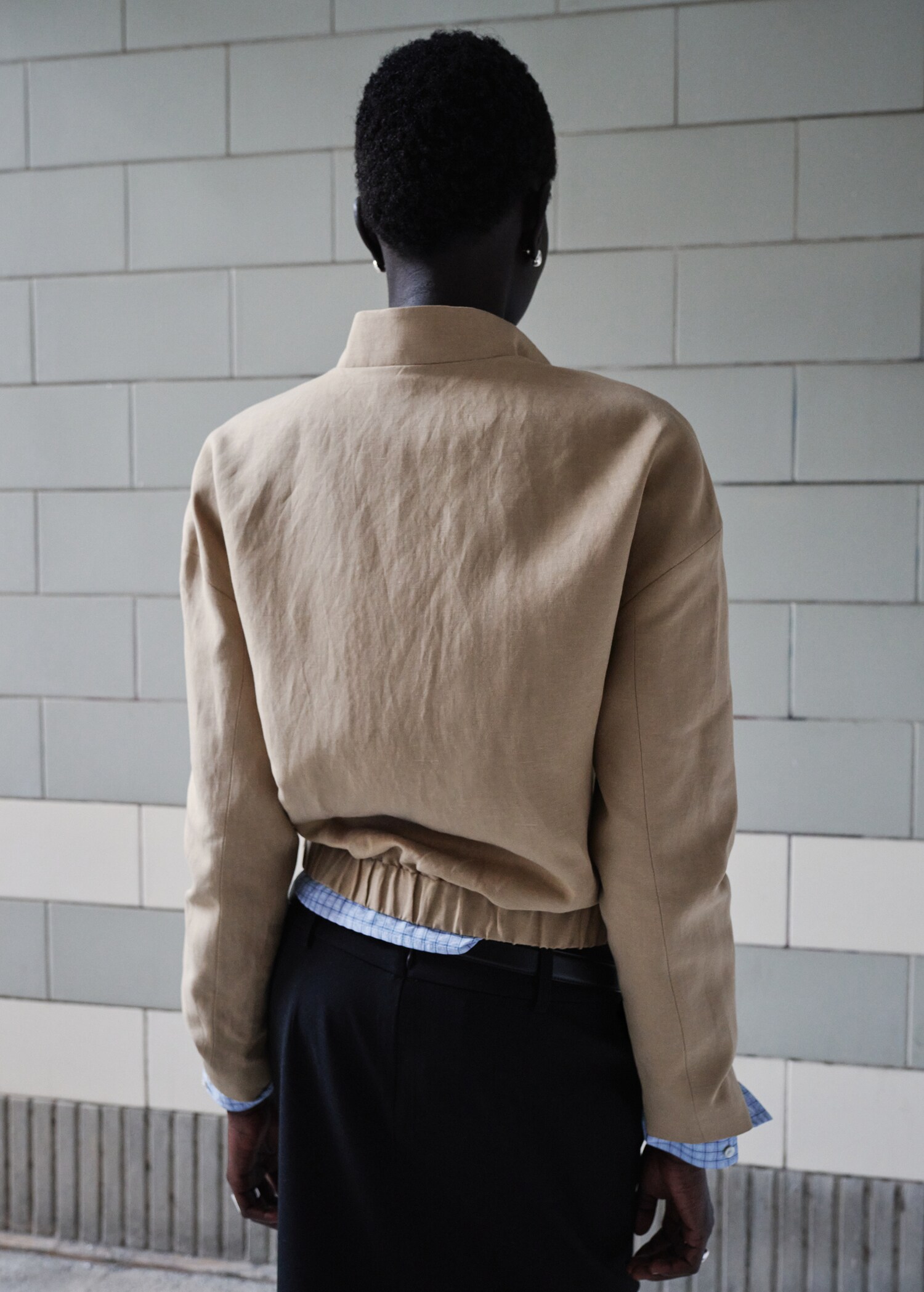 Veste lin col officier - Verso de l’article