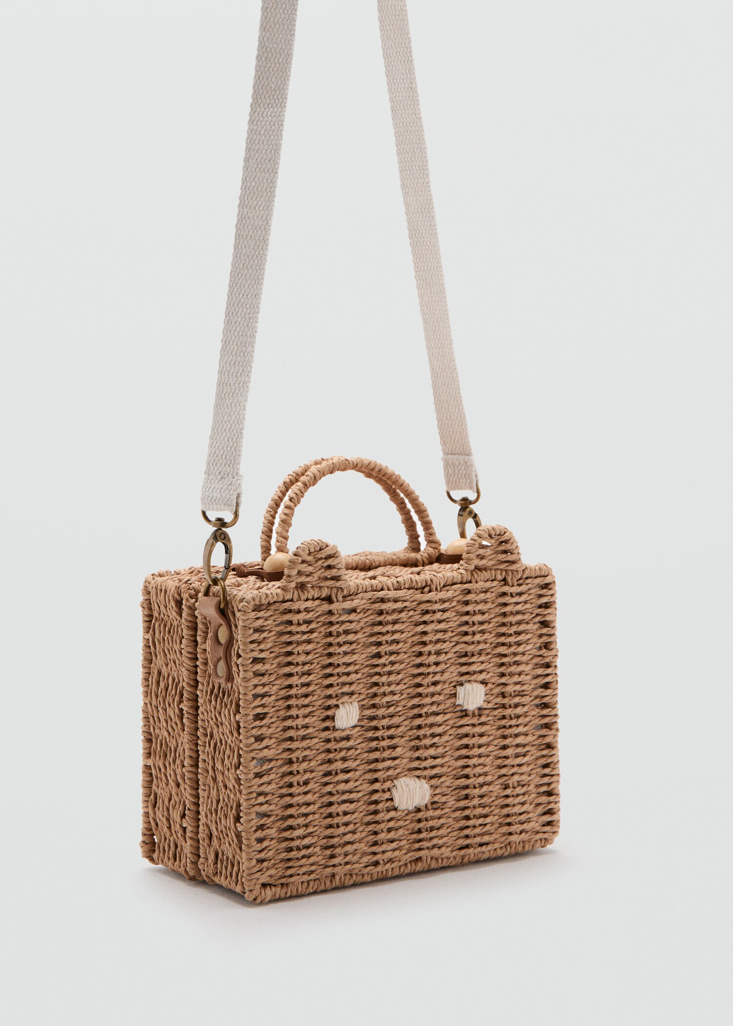 Mini bear basket bag - Medium plane