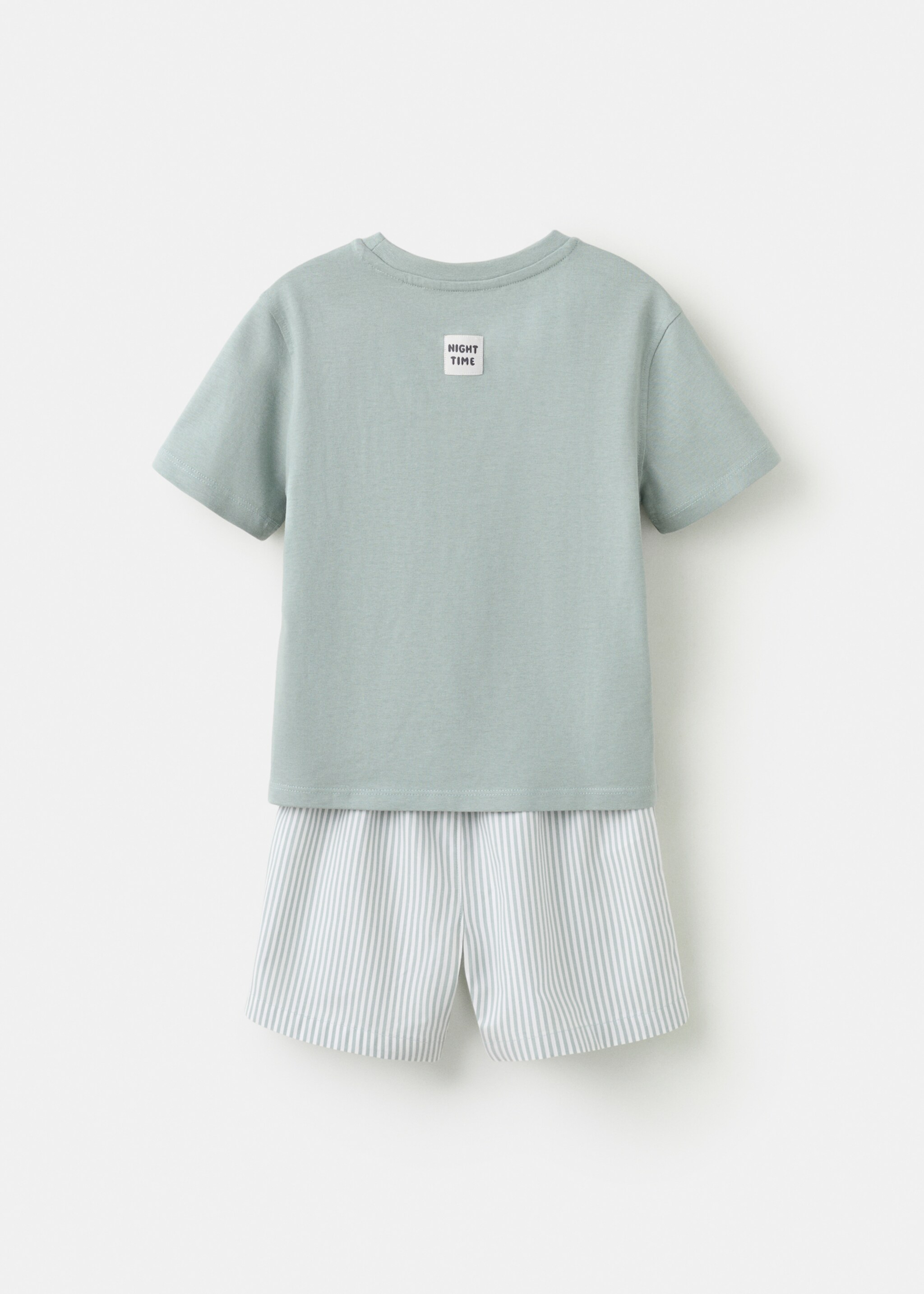Pijama corto rayas - Reverso del artículo, Verde. Ref: 27075965-00.