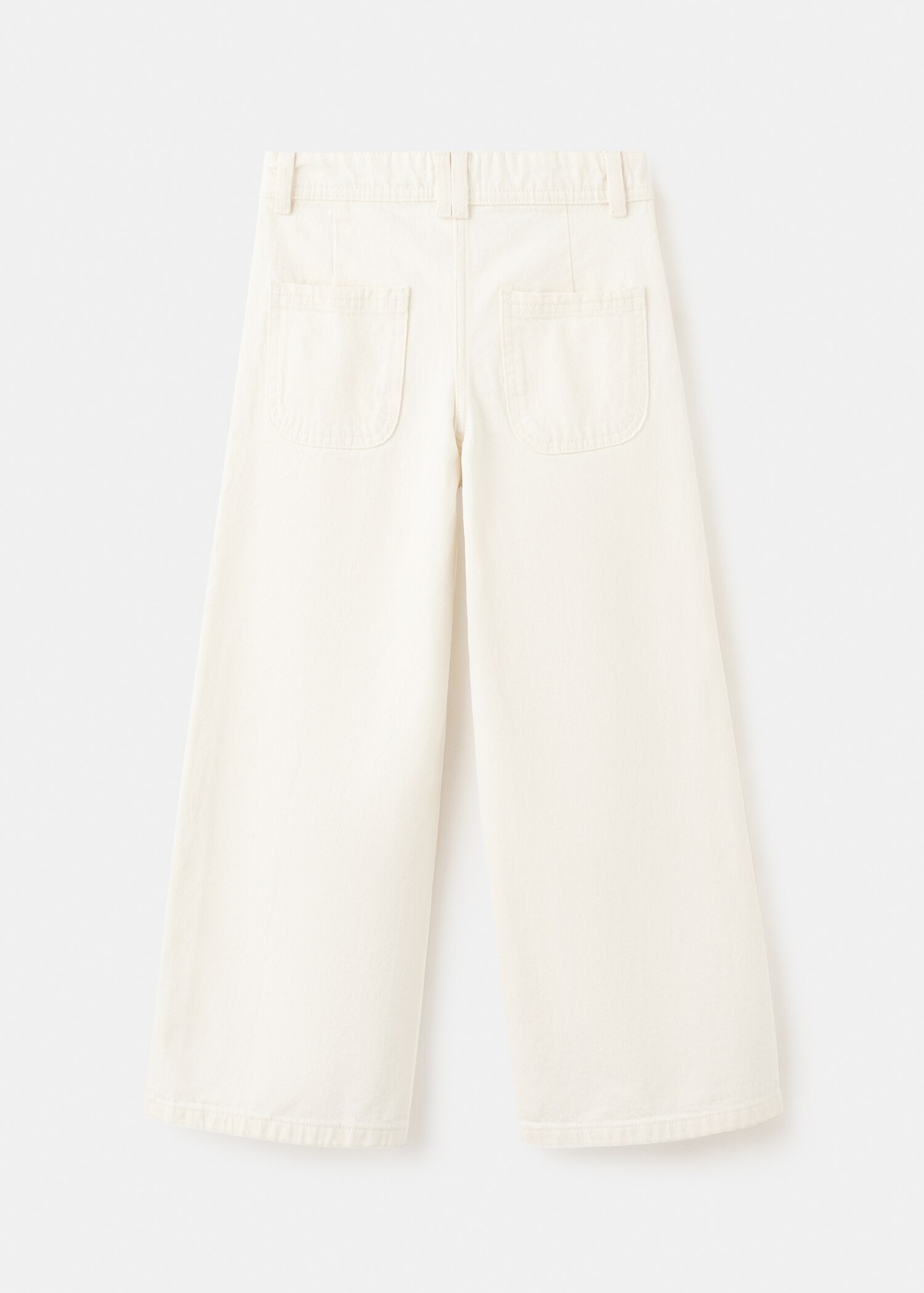 Jeans wide leg bordados - Reverso del artículo