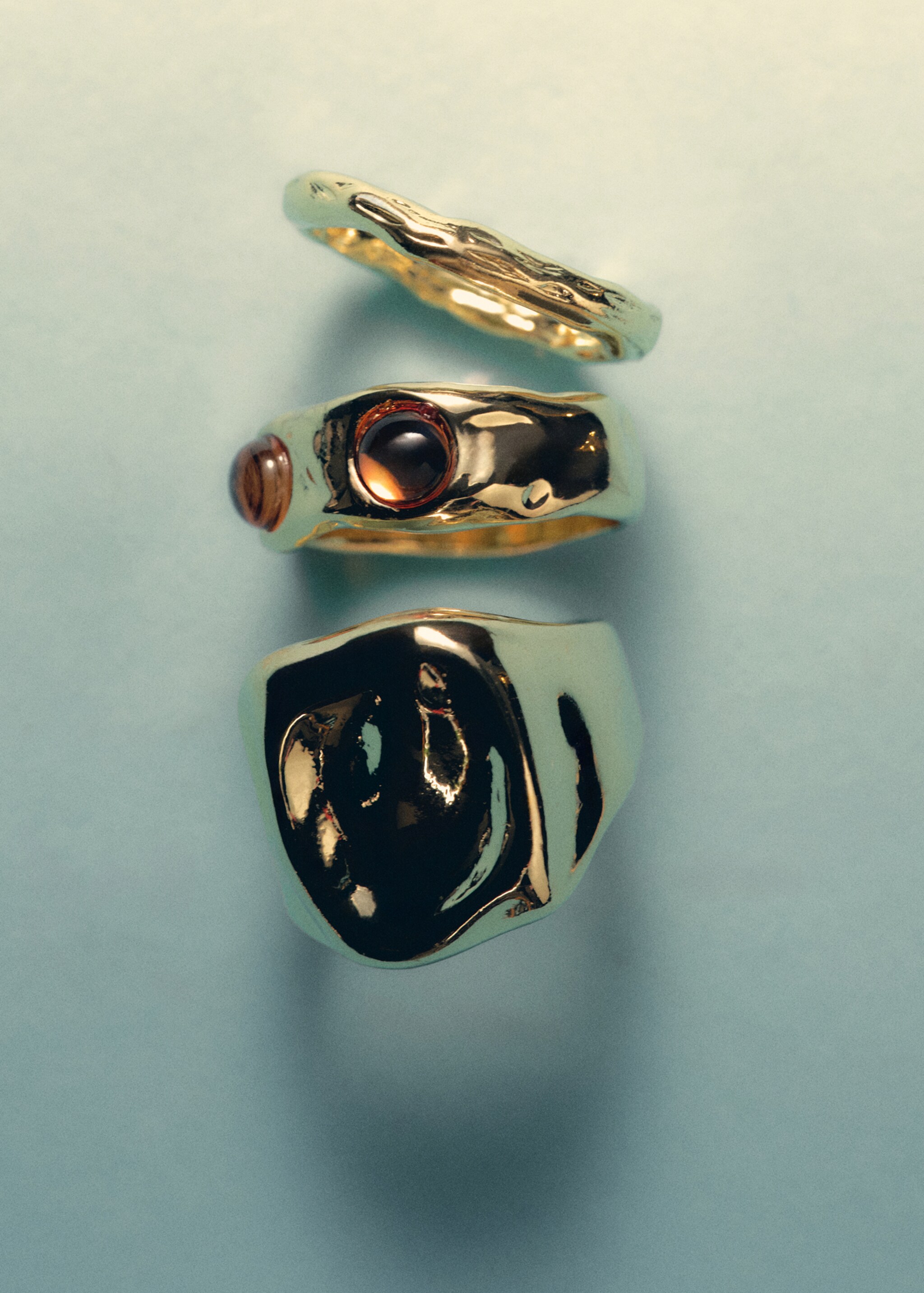 Combined ring 3 set - Details of the article 5, Gold. Ref: 27075977-00.