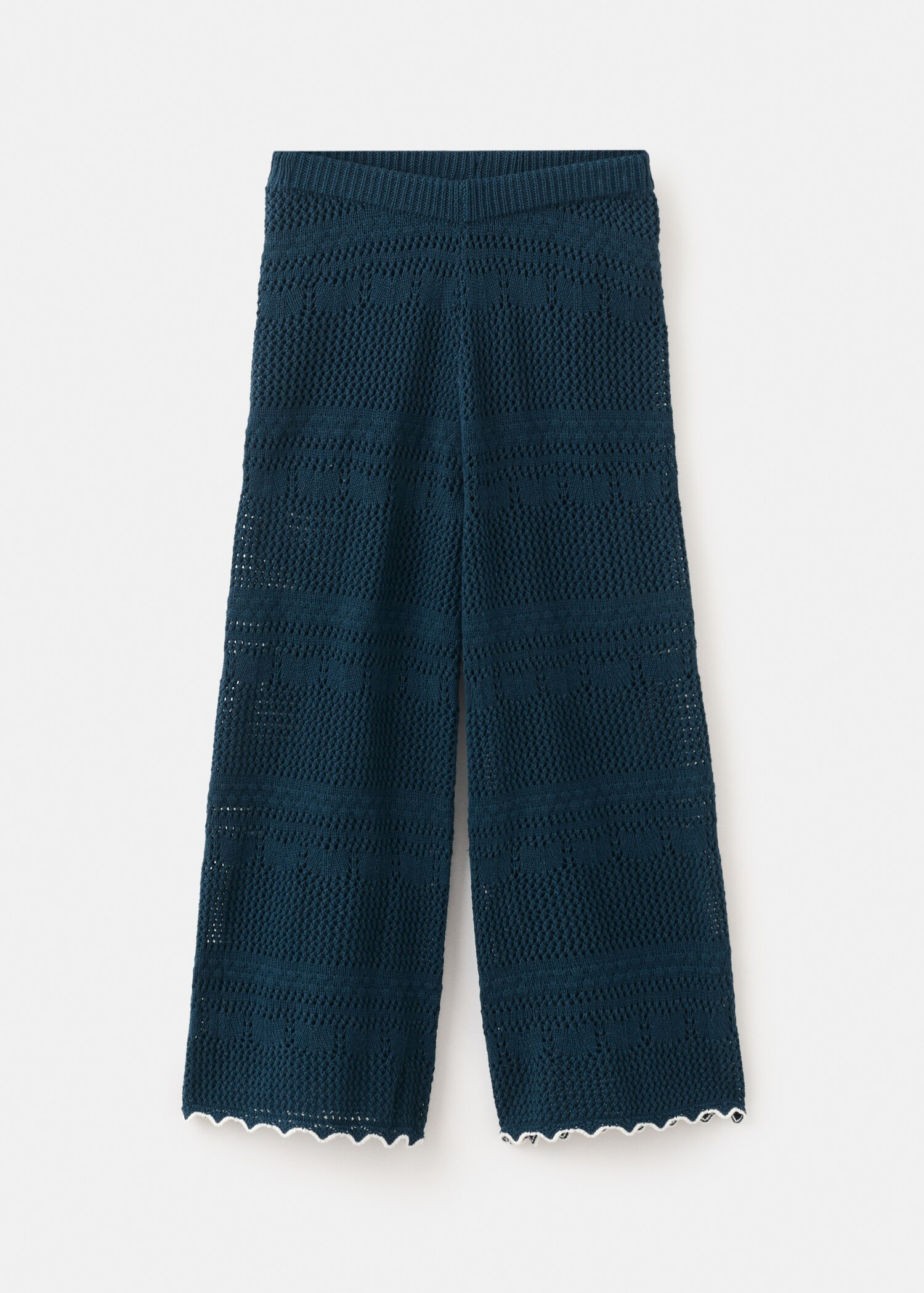 Cotton openwork knit pants - Article without model