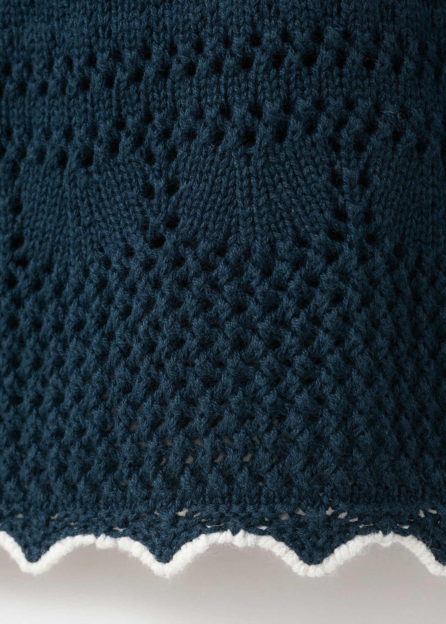 Cotton openwork knit pants - Details of the article 0