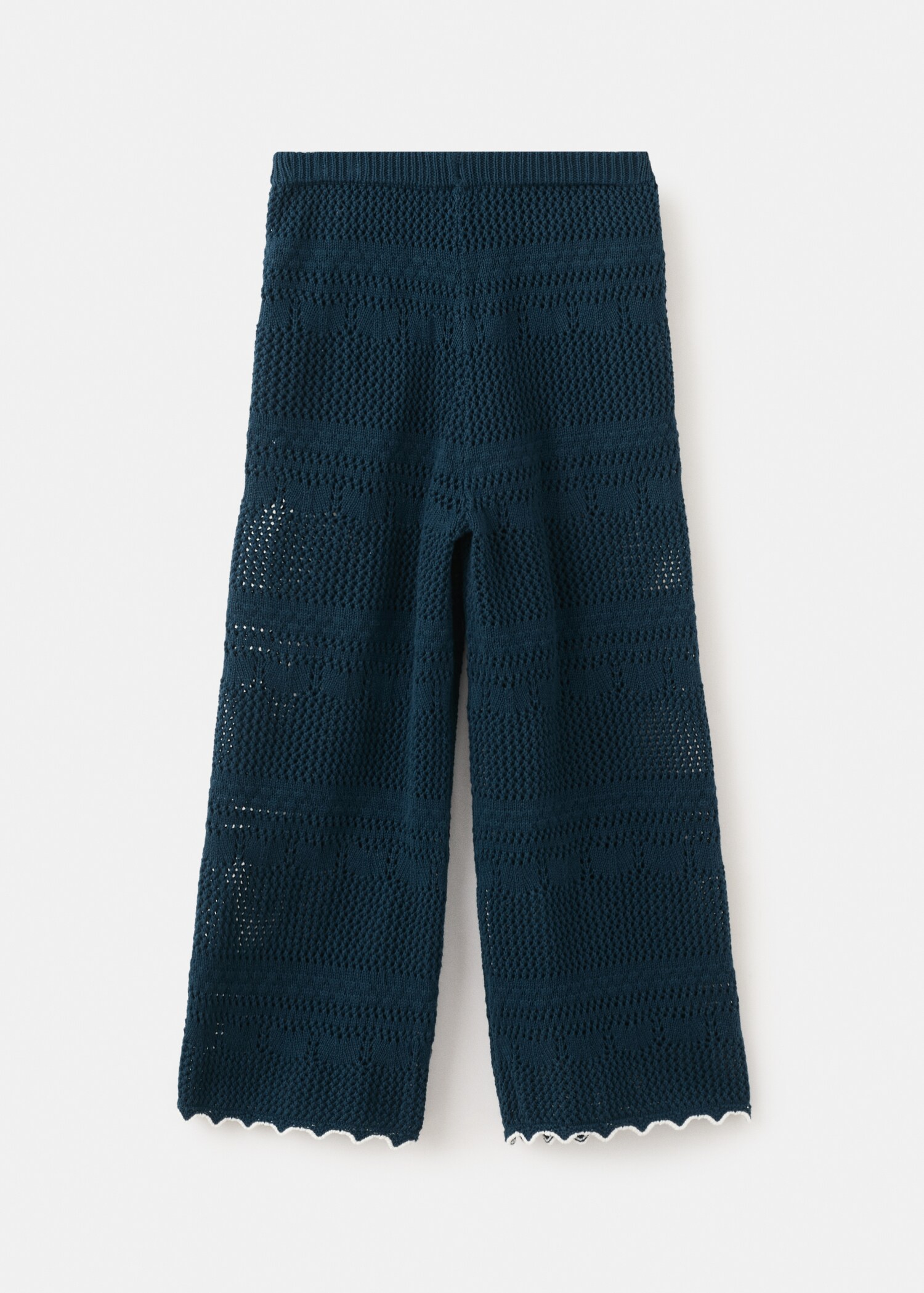 Cotton openwork knit pants - Reverse of the article