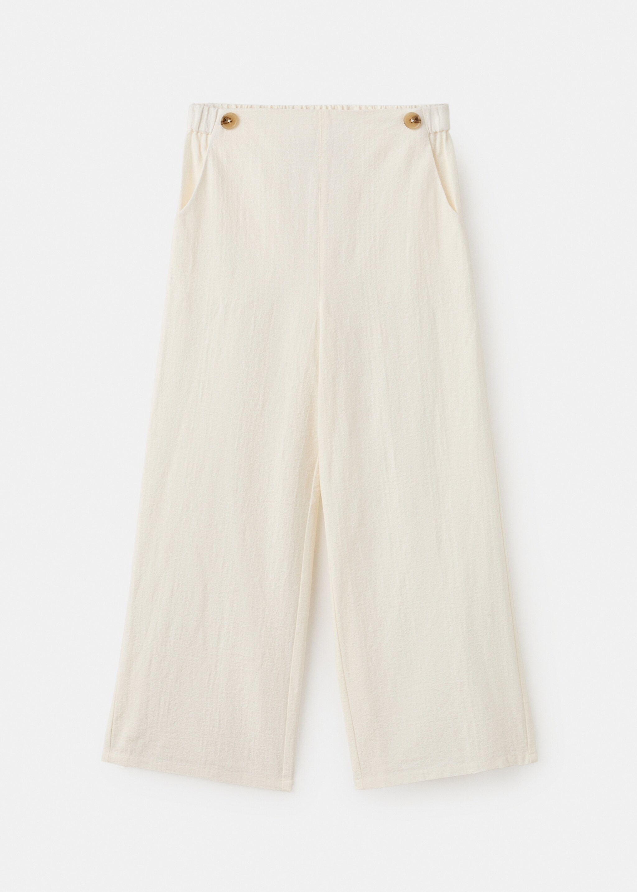 Pantalón recto algodón - Artículo sin modelo, Blanco. Ref: 27075981-00.