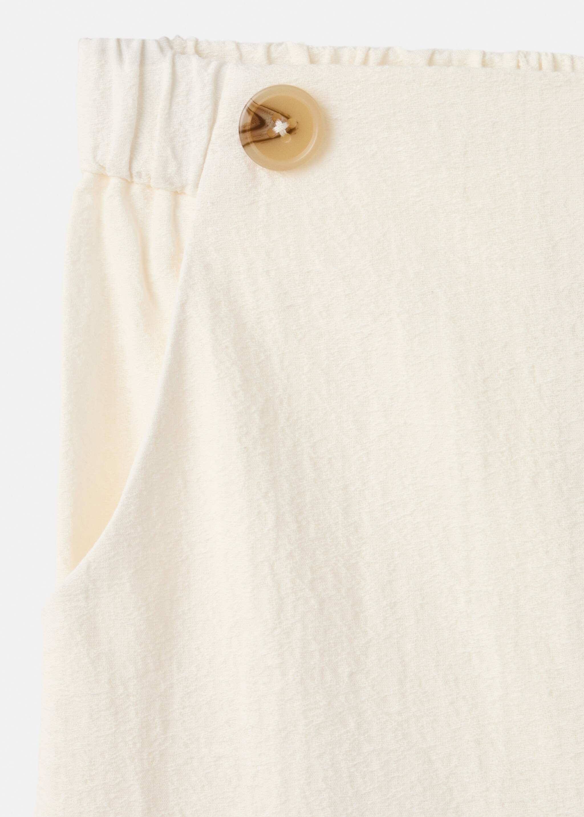 Pantalón recto algodón - Detalle del artículo 8, Blanco. Ref: 27075981-00.