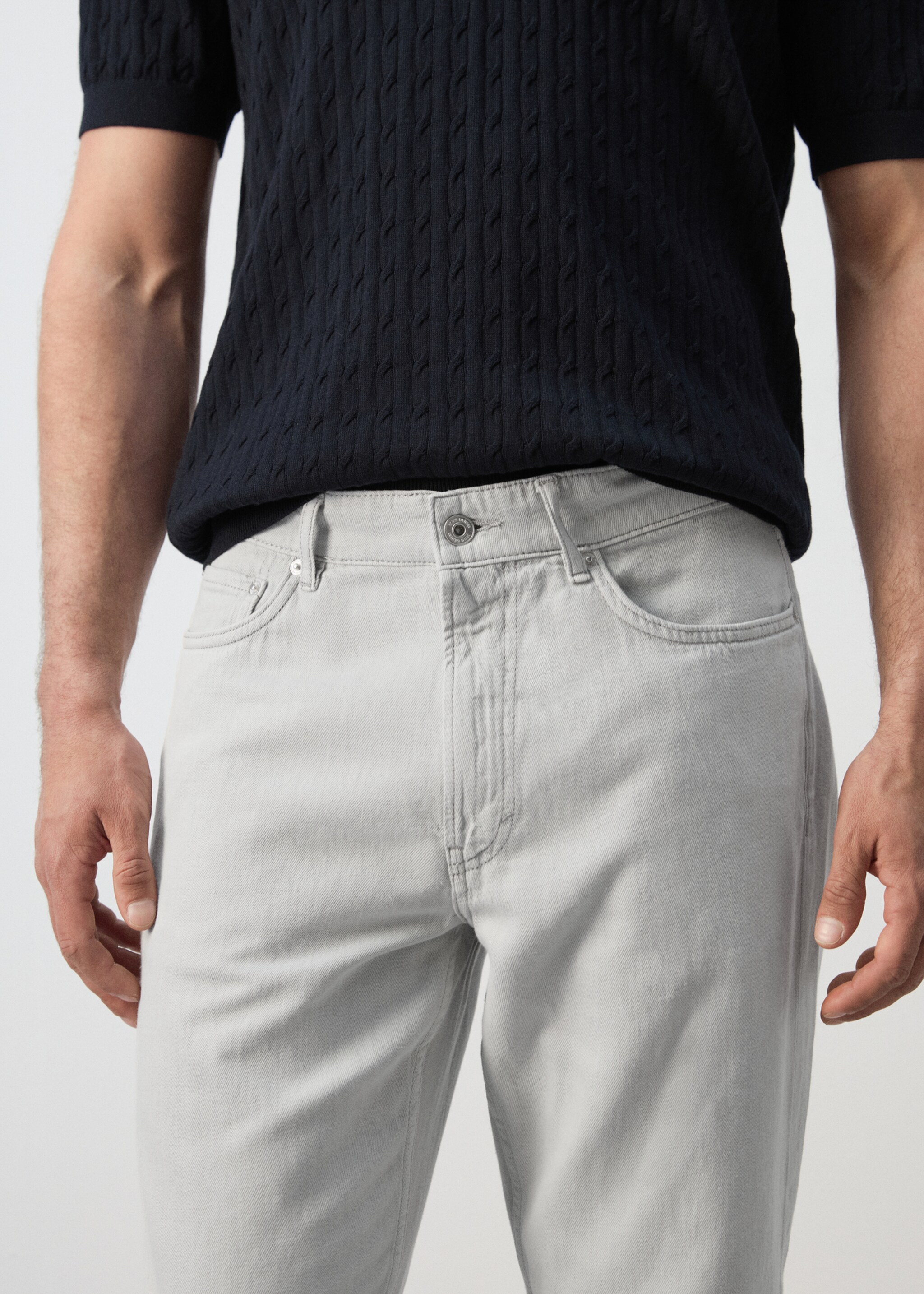 Lori tapered-fit jeans - Medium plane, Ice Grey. Ref: 27075983-00.