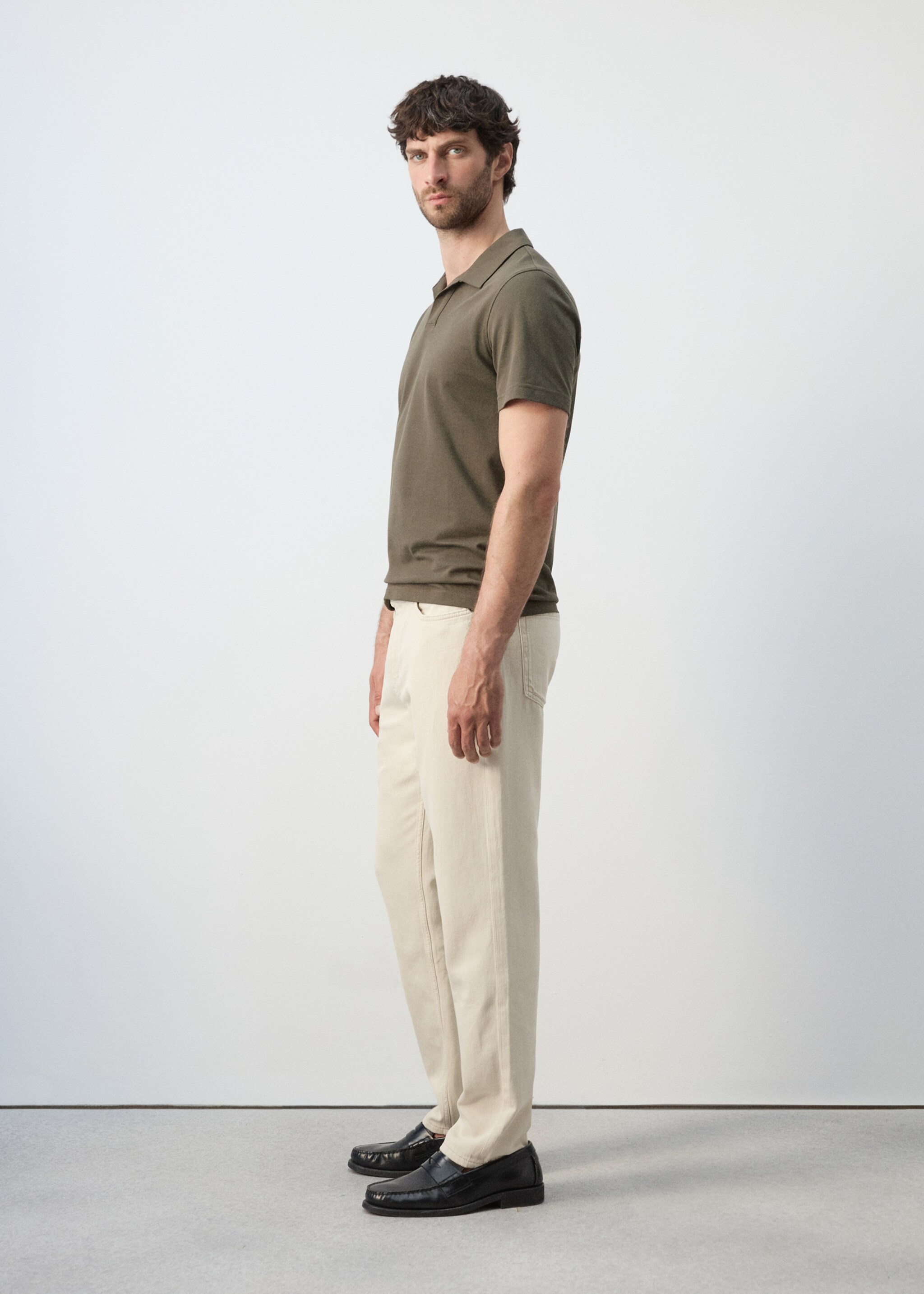 Lori tapered-fit jeans - Details of the article 2, Light/Pastel Grey. Ref: 27075983-00.