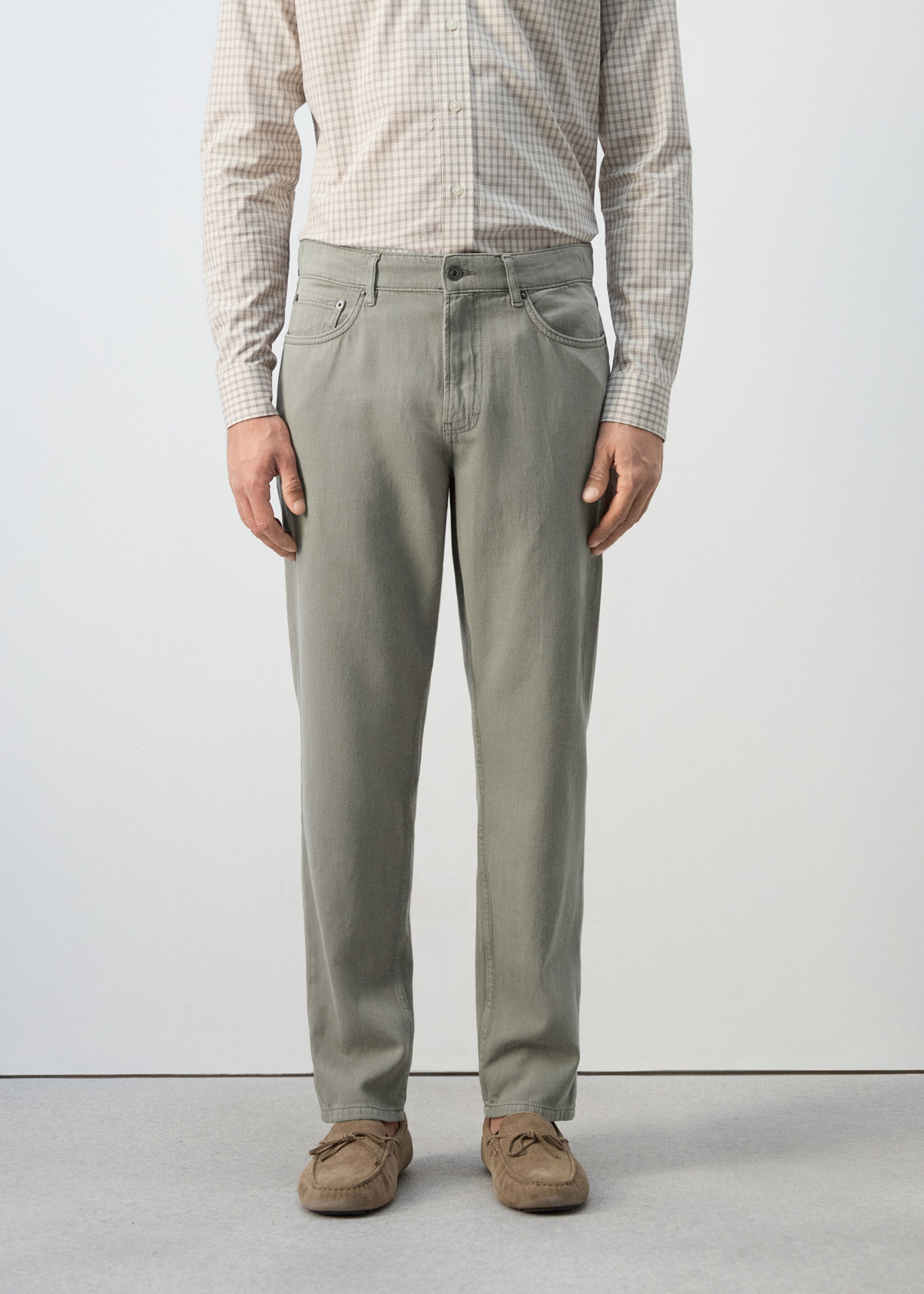 Lori tapered-fit jeans - Medium plane, Mink Grey. Ref: 27075983-00.