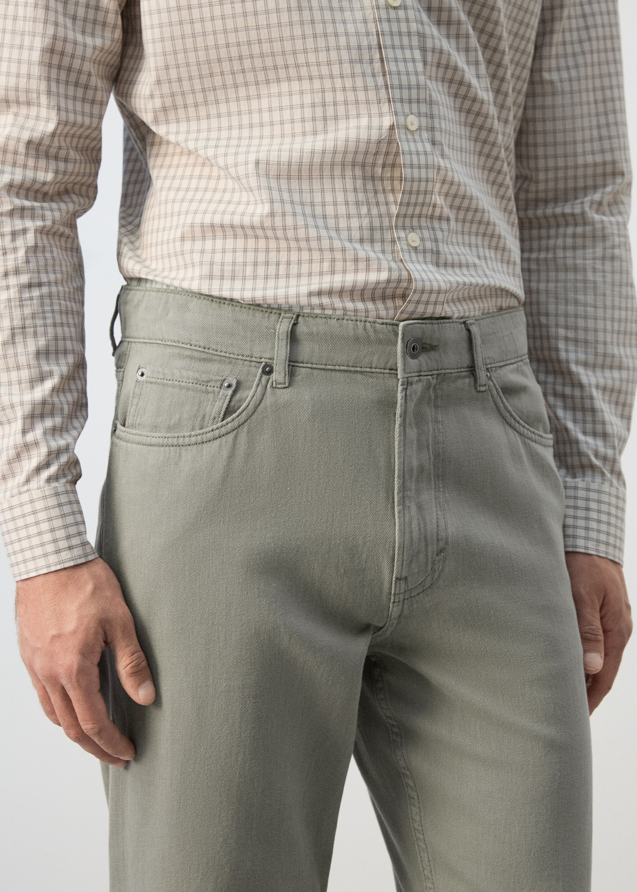 Lori tapered-fit jeans - Details of the article 1, Mink Grey. Ref: 27075983-00.