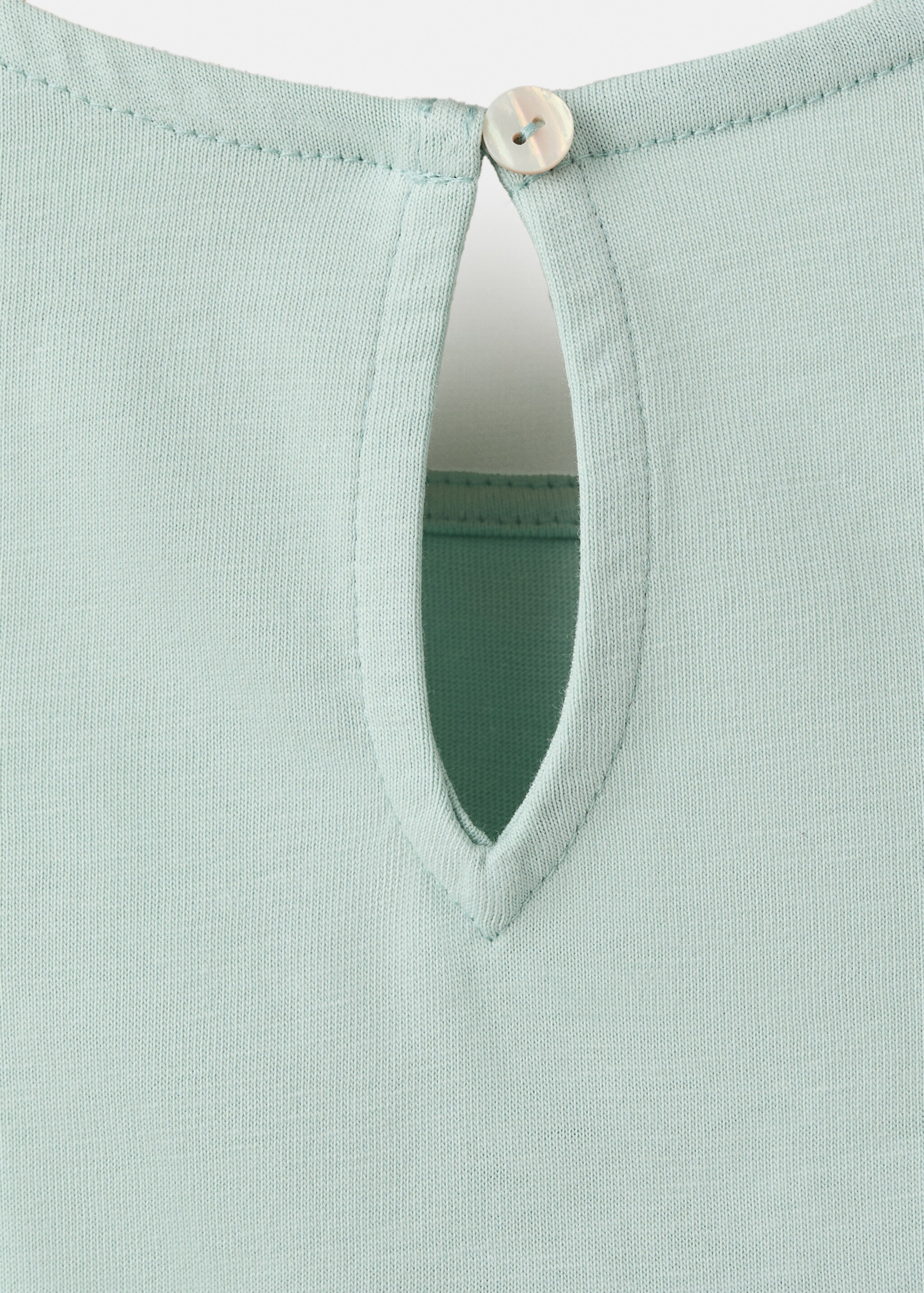 Floral relief top - Details of the article 0, Aqua Green. Ref: 27075986-00.