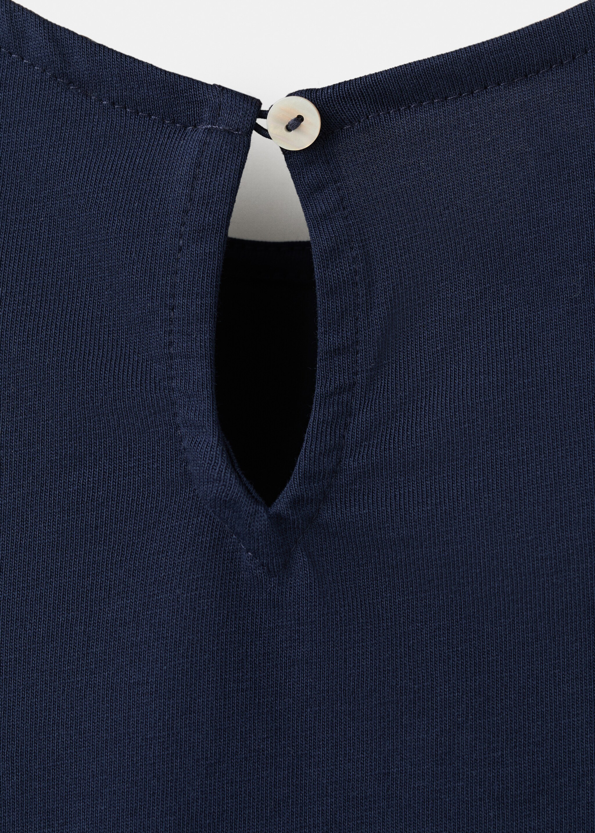 Floral relief top - Details of the article 0, Navy. Ref: 27075986-00.