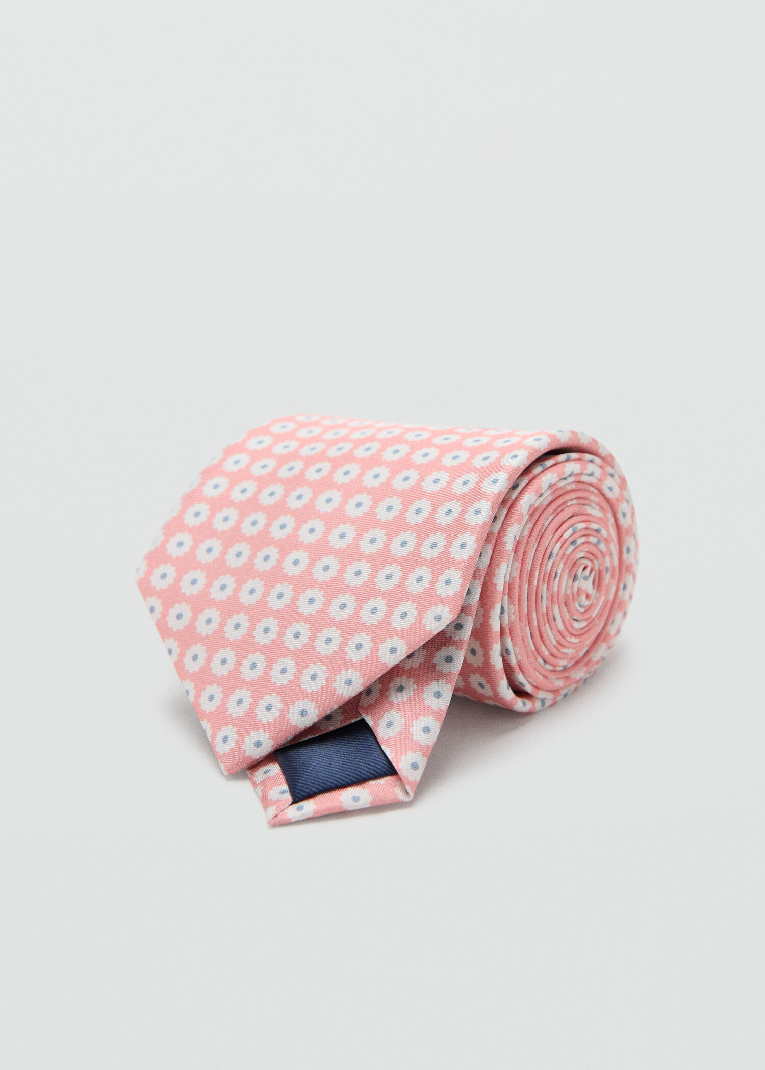 100% silk tie with floral print - Medium plane