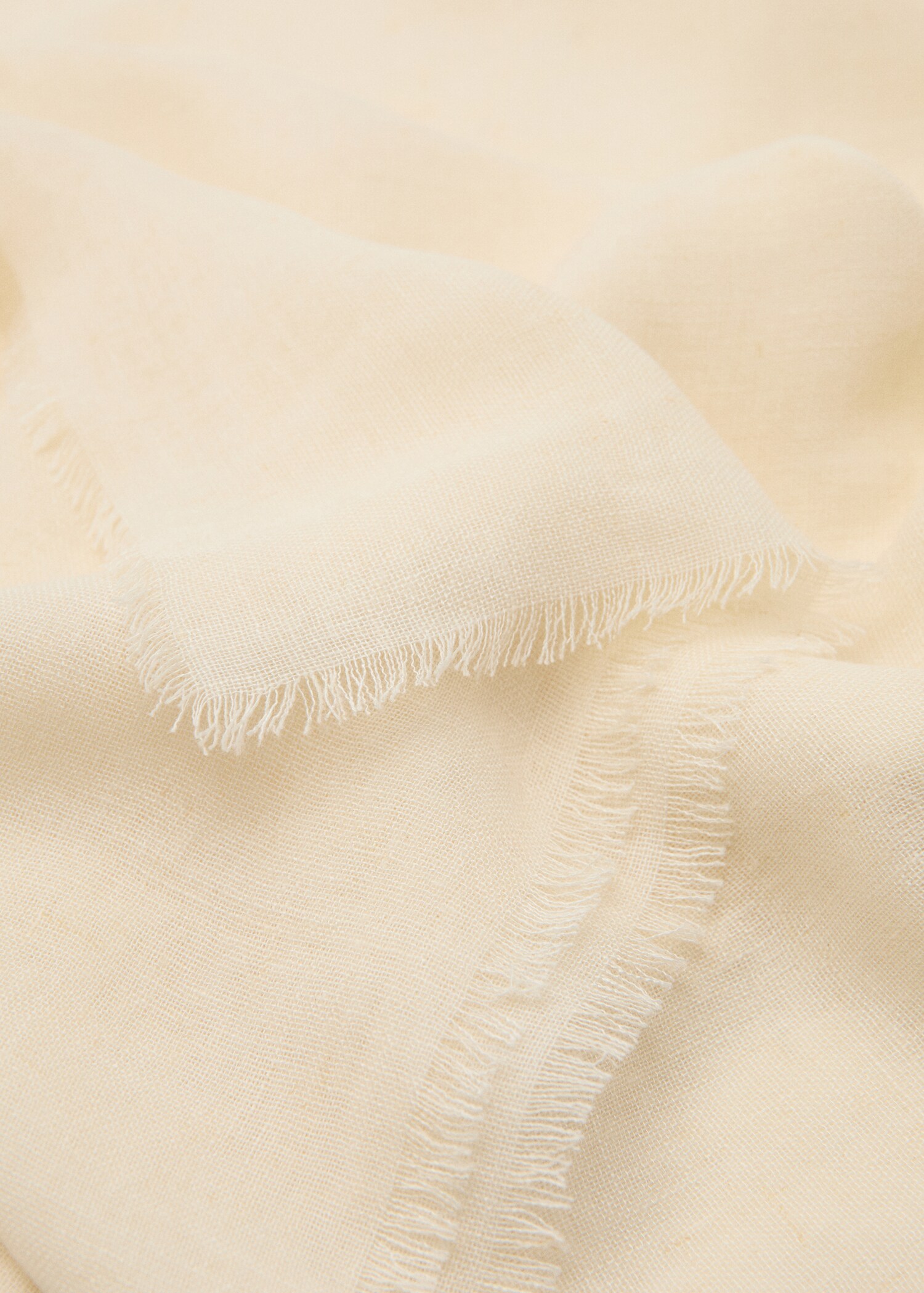Frayed edge linen scarf - Medium plane