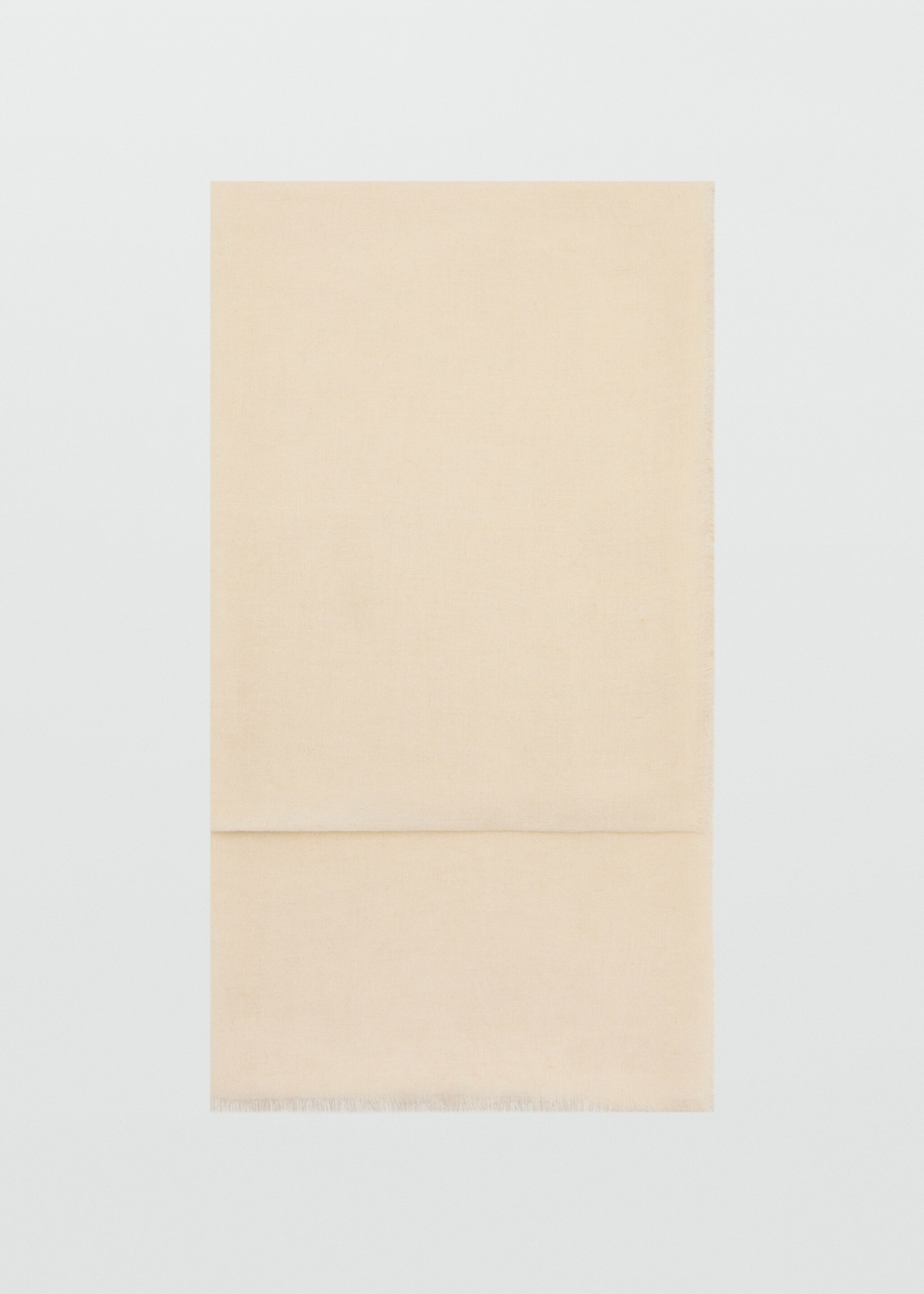 Льняной фуляр с необработанными краями - Изделие без модели, Экрю. Ref: 27076336-00.