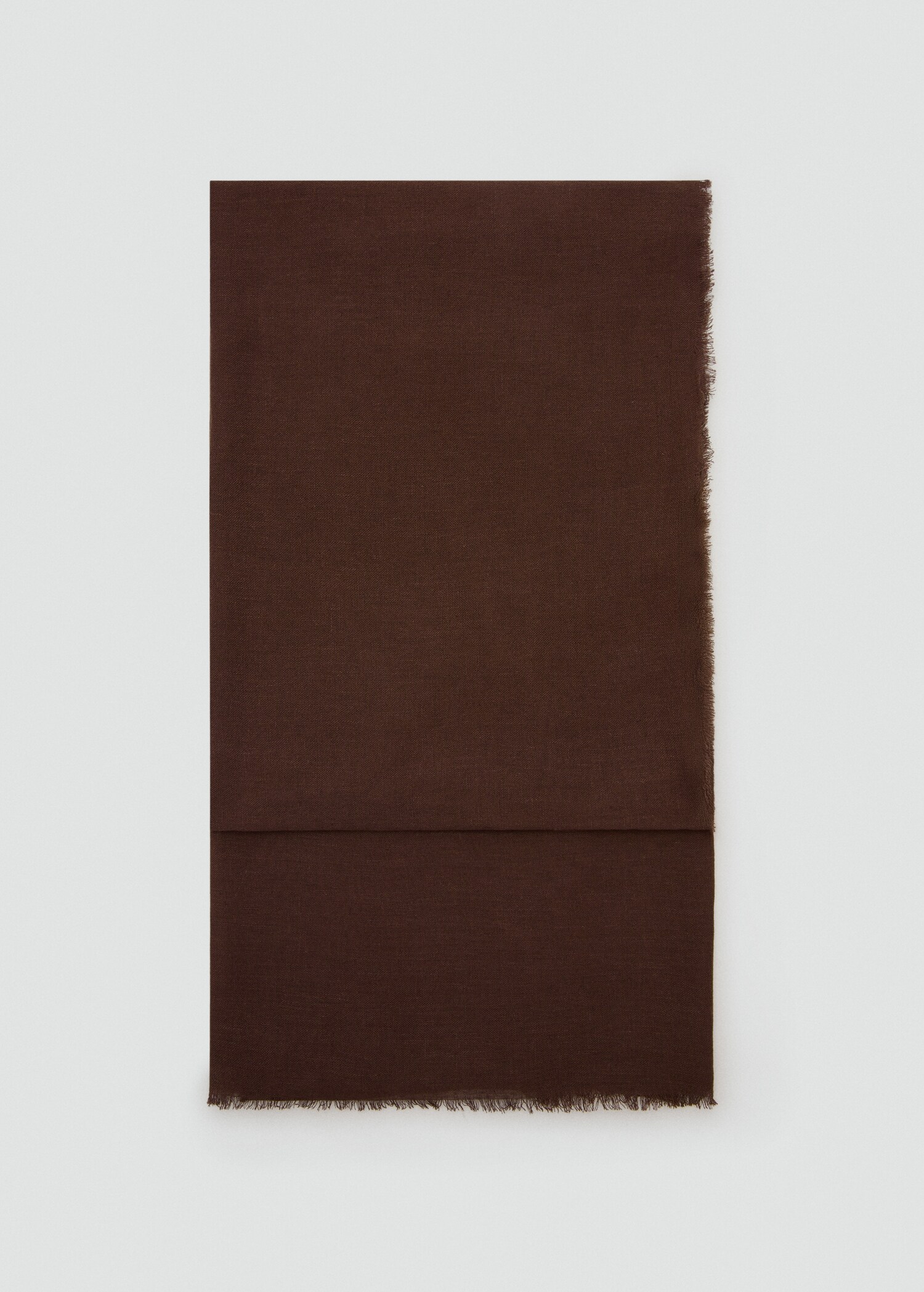 Льняной фуляр с необработанными краями - Изделие без модели