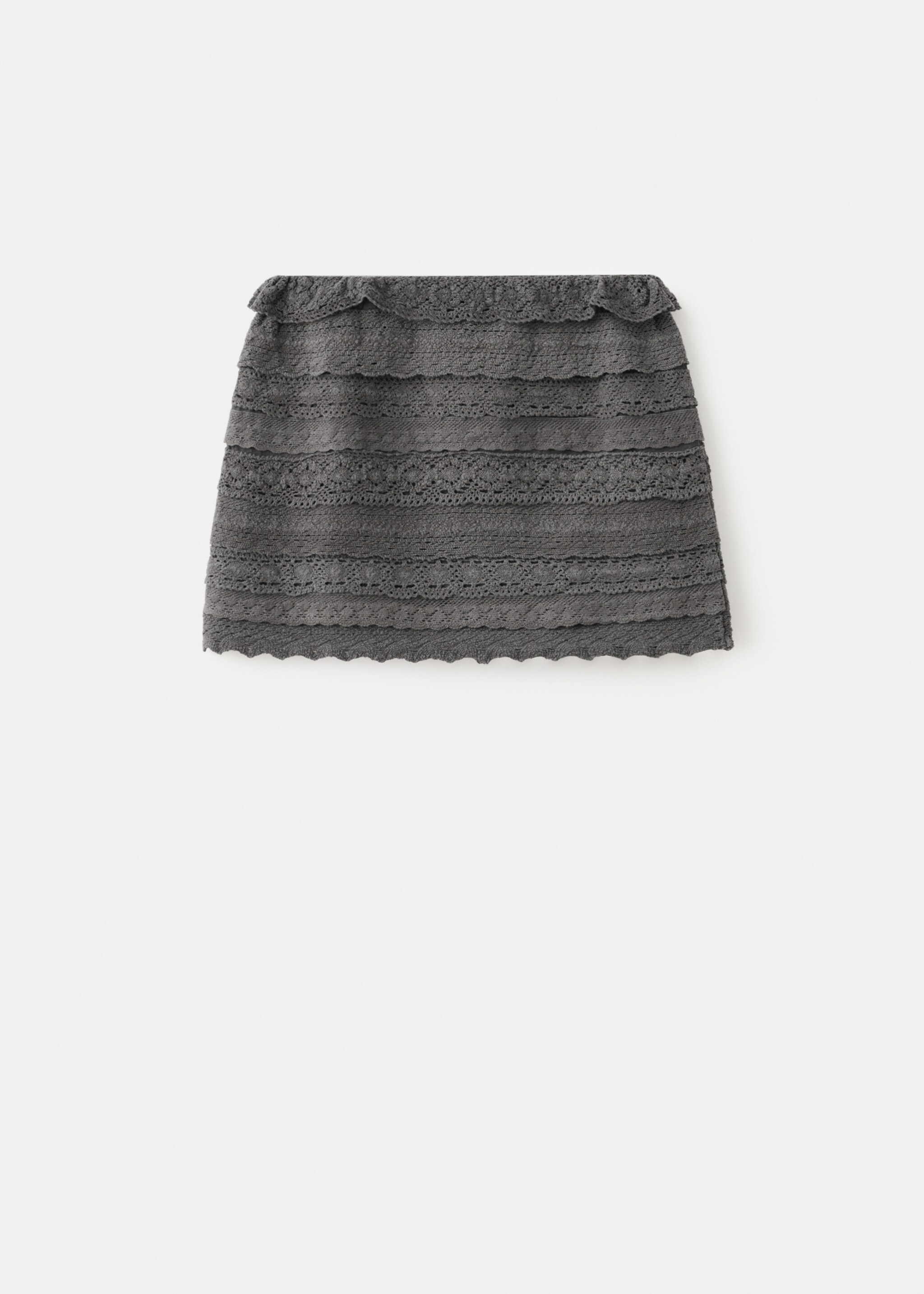 Jupe volants crochet - Article sans modèle, Gris anthracite. Ref: 27076337-00.