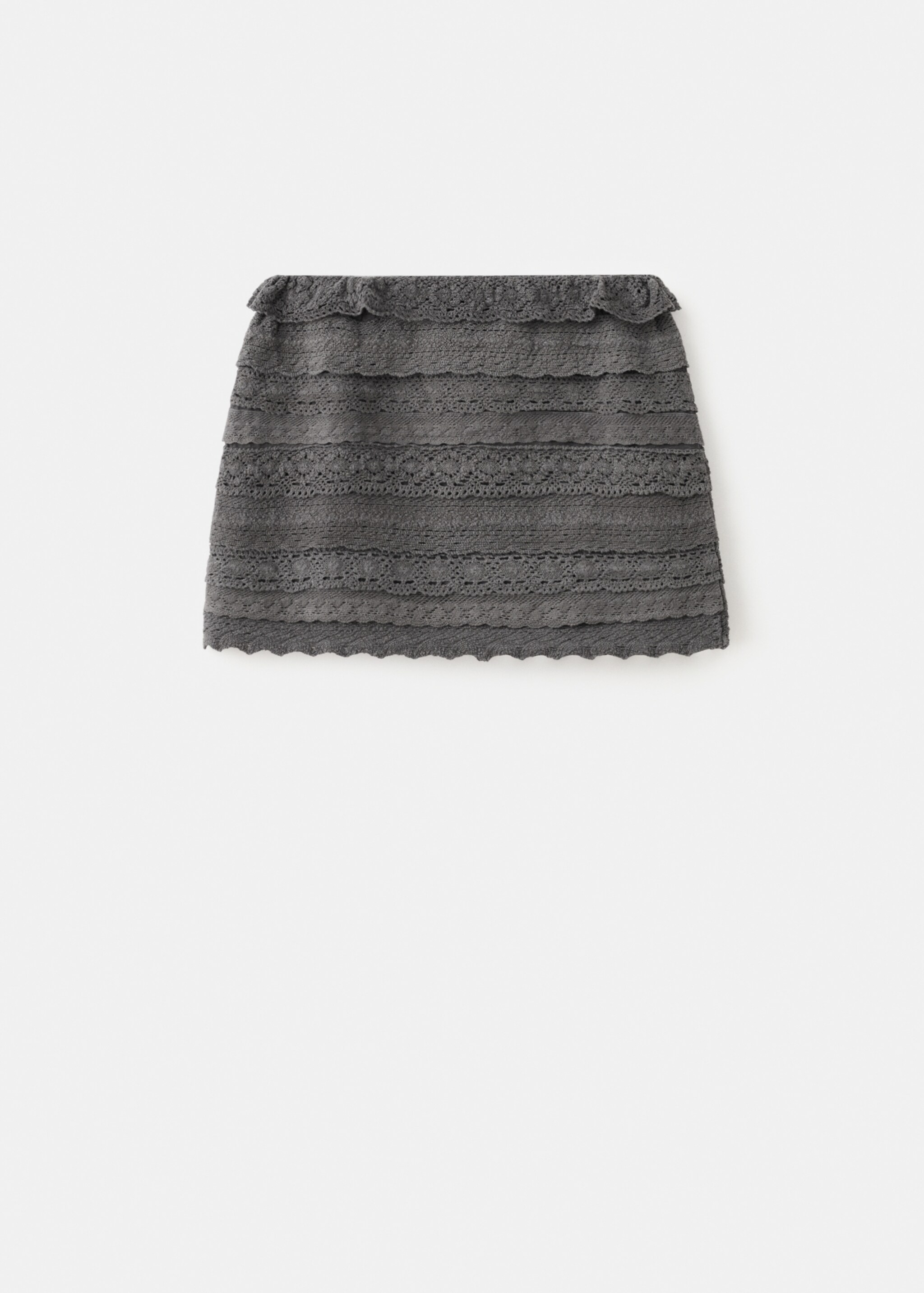 Jupe volants crochet - Verso de l’article, Gris anthracite. Ref: 27076337-00.