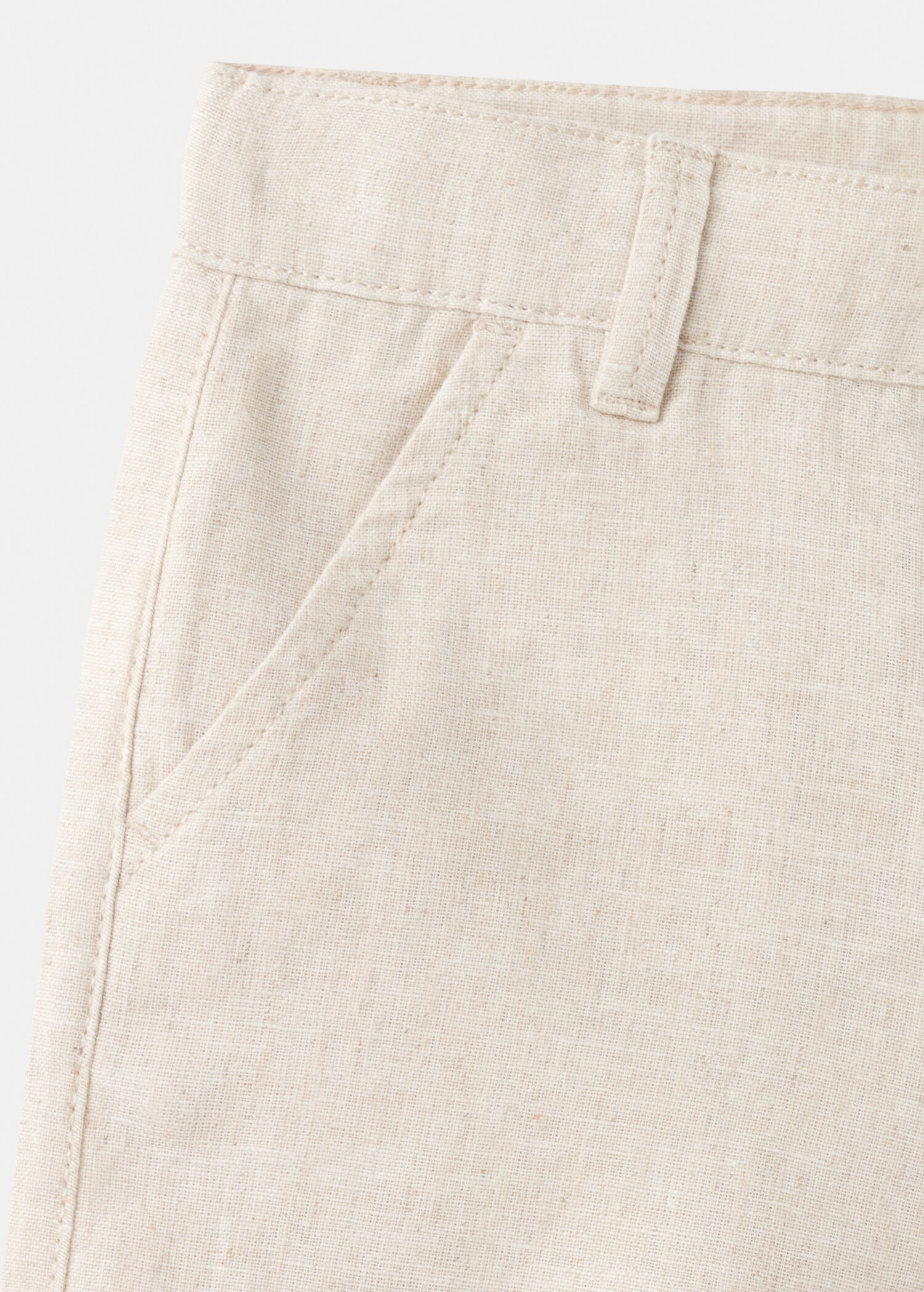 Linen-blend Bermuda shorts - Details of the article 0