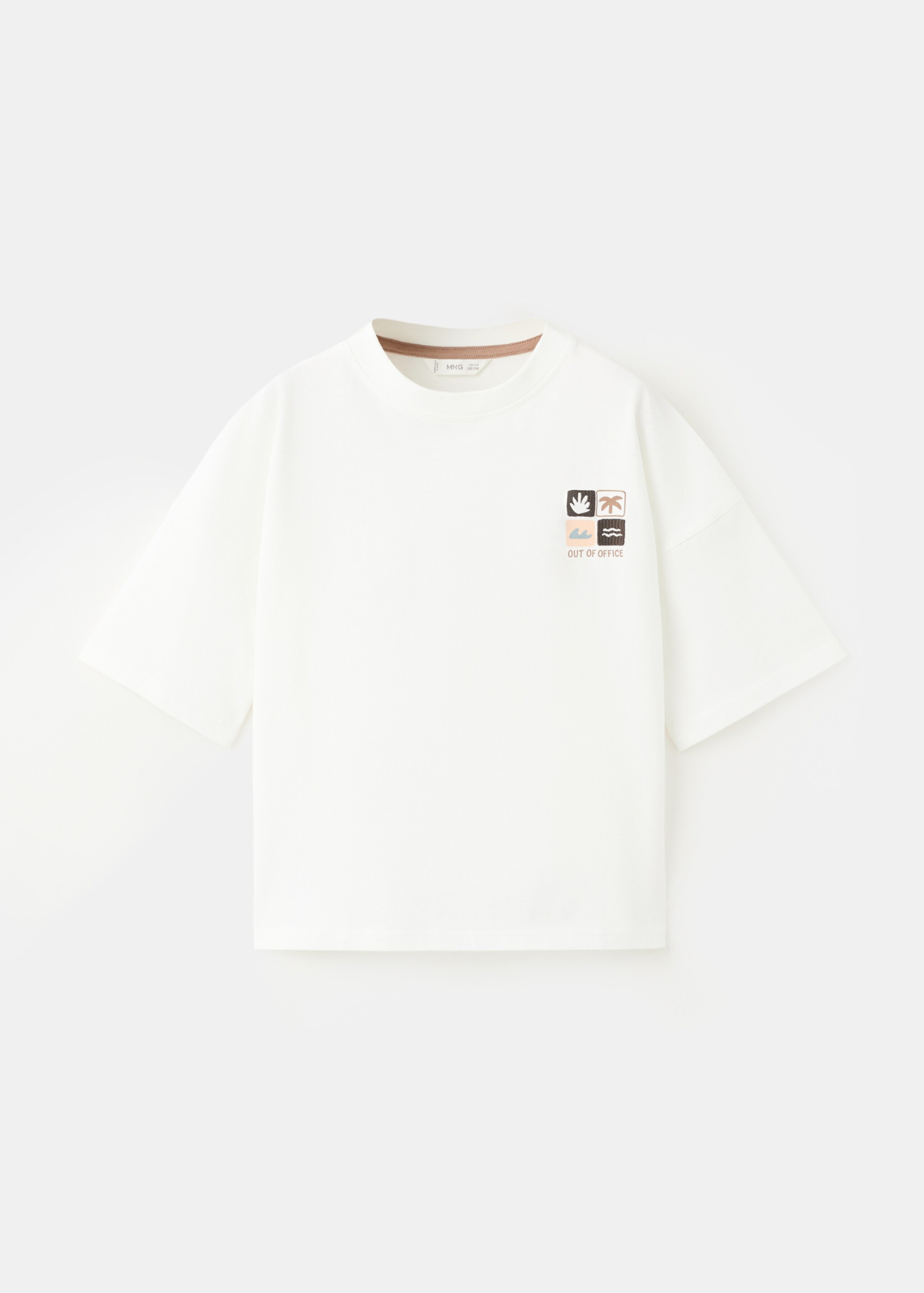 Printed oversized cotton T-shirt - Article without model, Off White. Ref: 27076340-00.