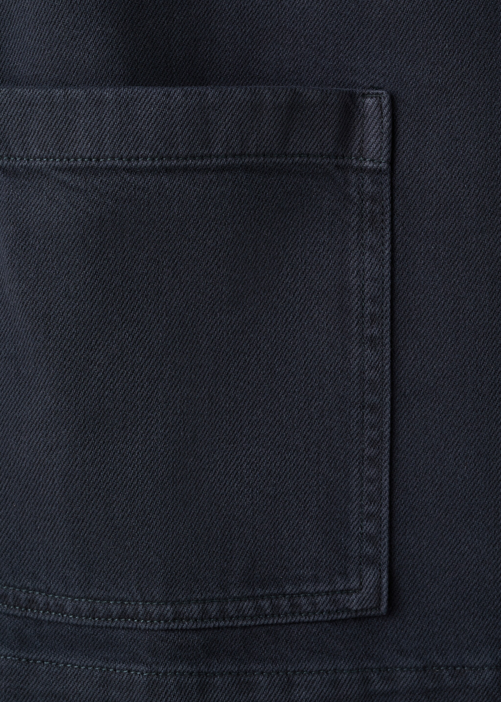 Chest-pocket cotton shirt - Details of the article 0, Dark Navy. Ref: 27076343-00.