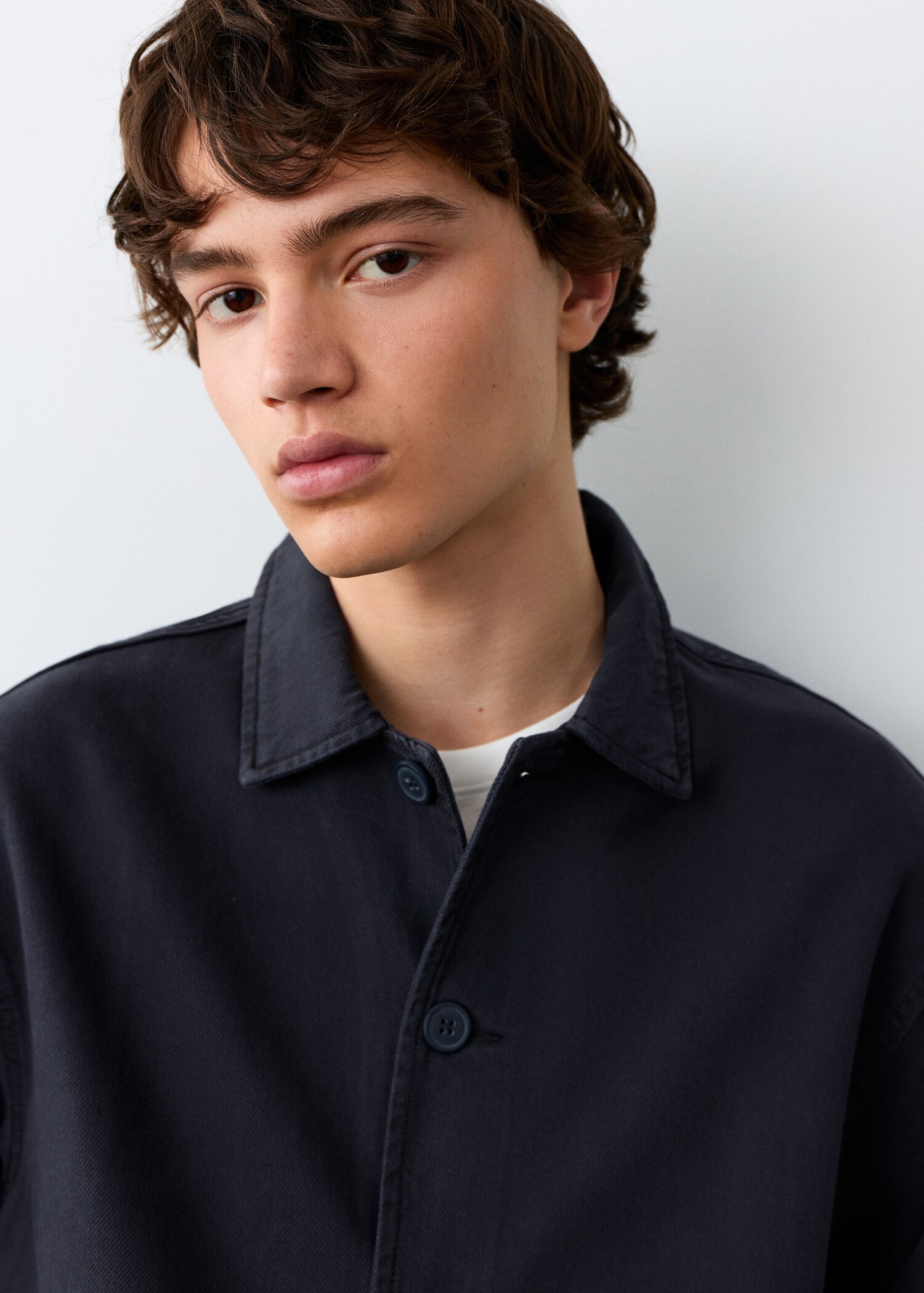 Pocketed cotton overshirt - Details of the article 1