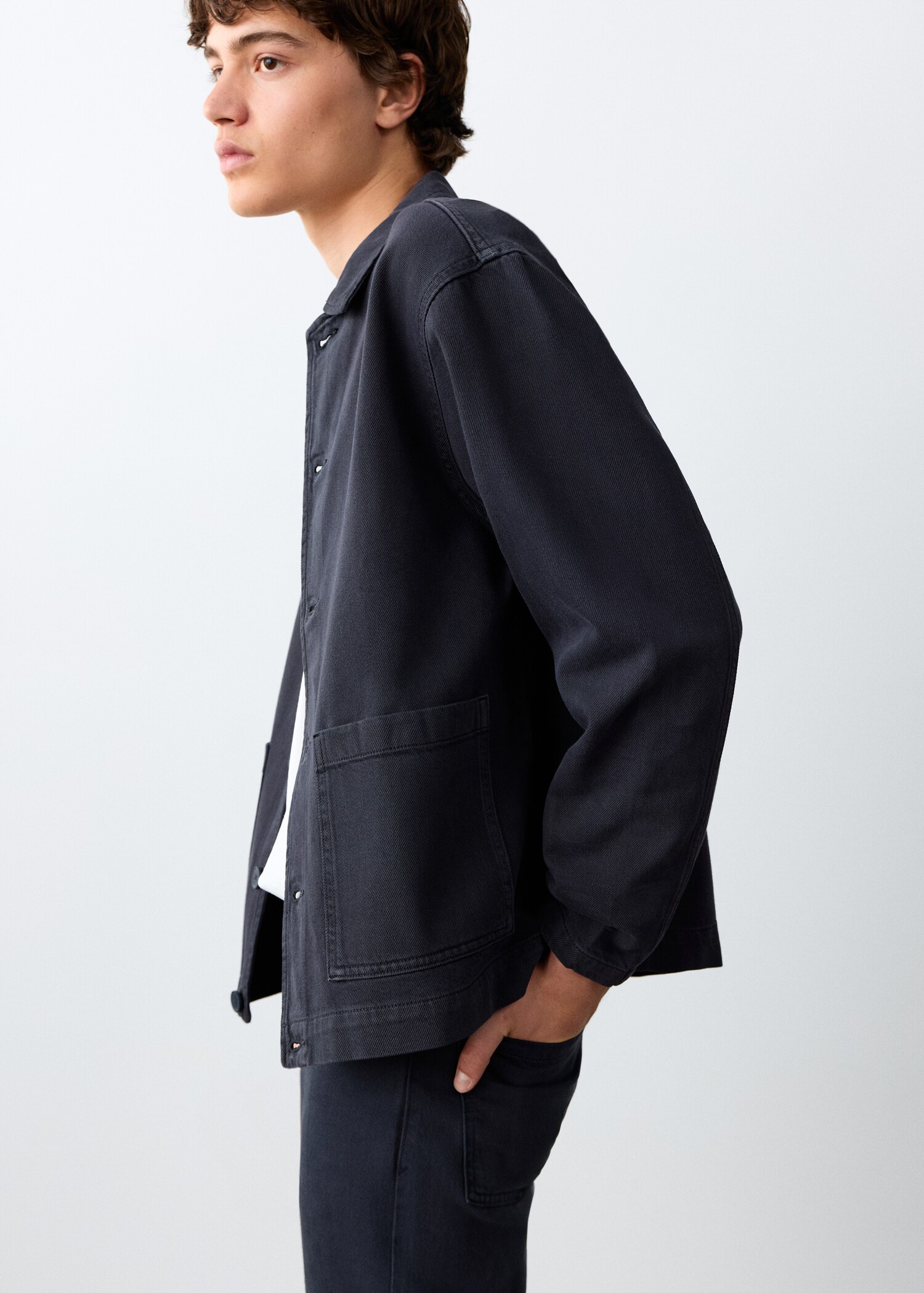 Pocketed cotton overshirt - Details of the article 6