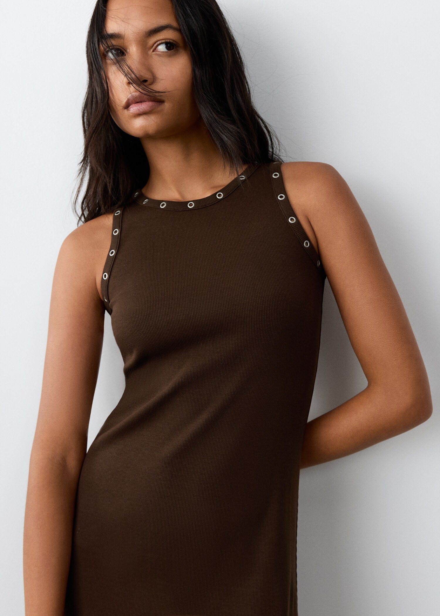 Long studded knit dress - Details of the article 6