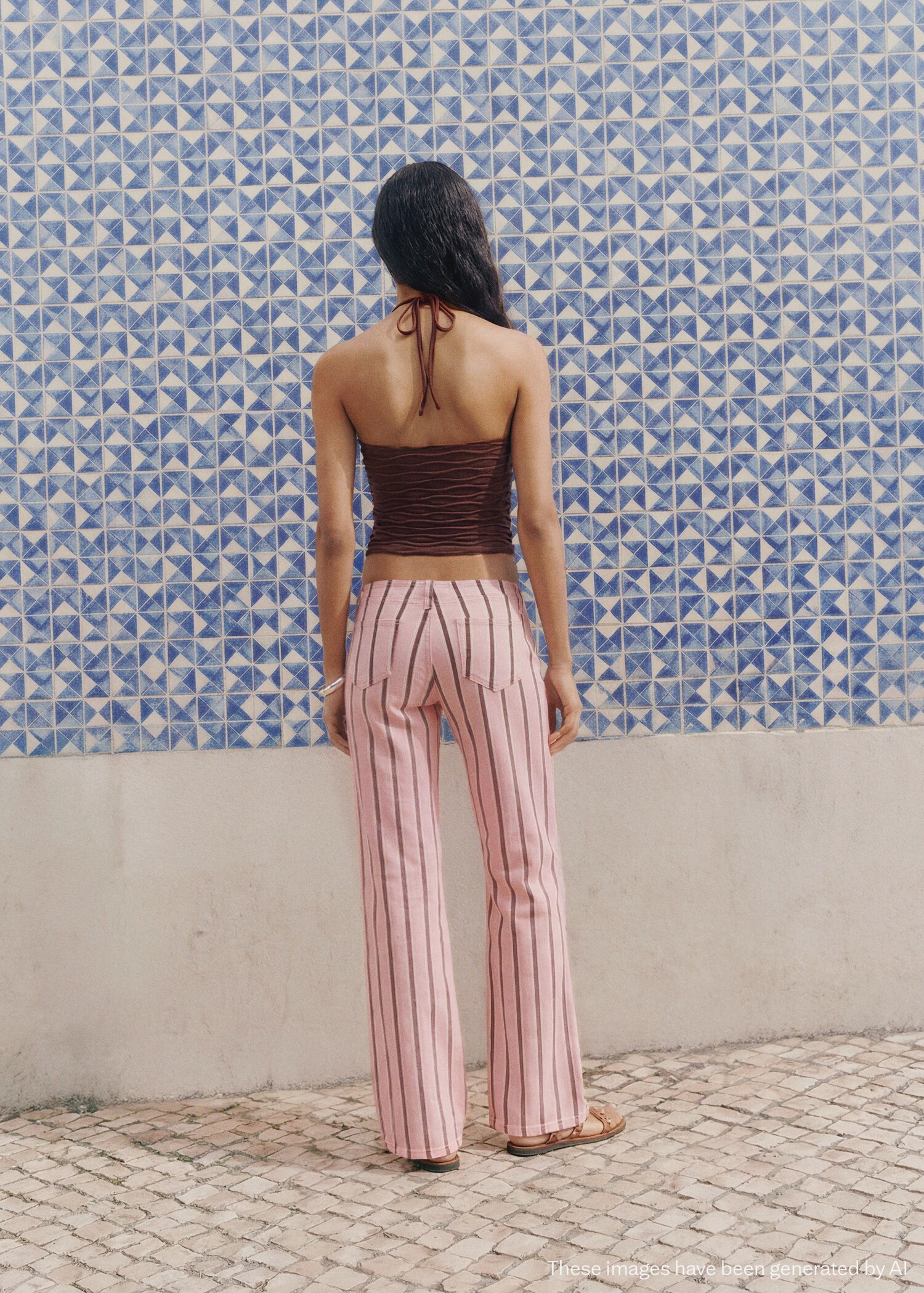 توب برقبة منسوج - الجهة الخلفية للمنتج