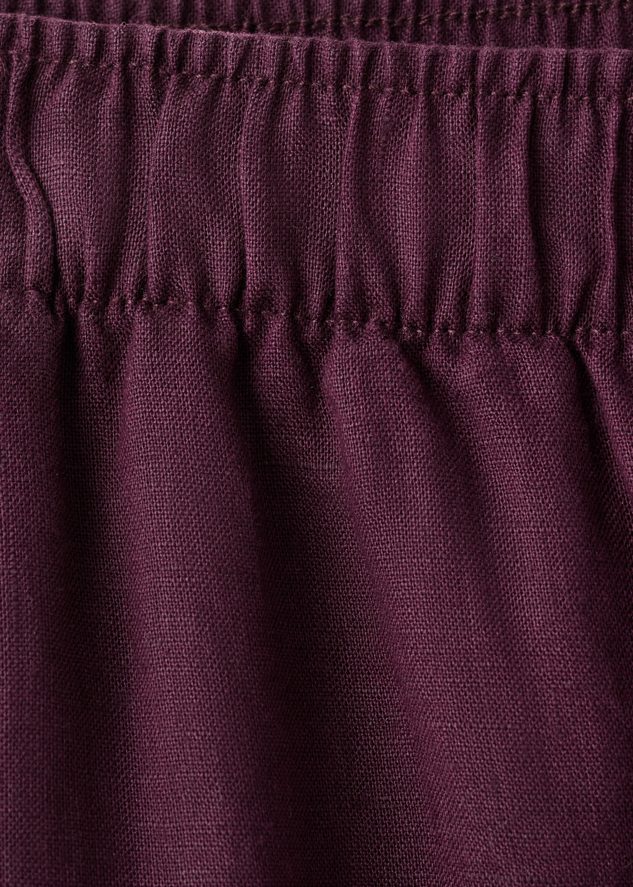 سروال مستقيم من مزيج الكتان - تفاصيل المنتج 0, أرجواني. Ref: 27076356-00.