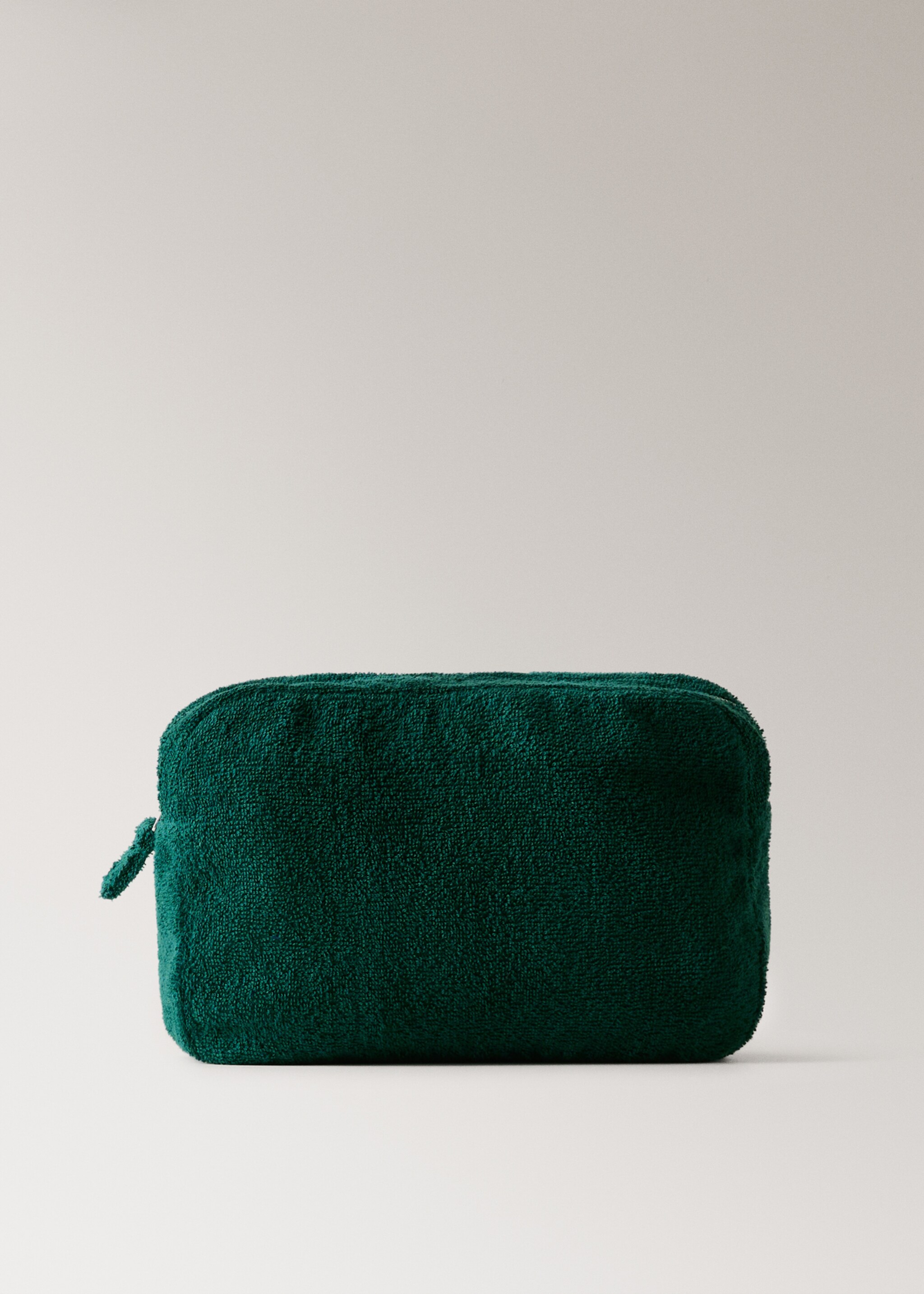 Cotton terry toiletry bag - Article without model, Forest Green. Ref: 27076357-00.
