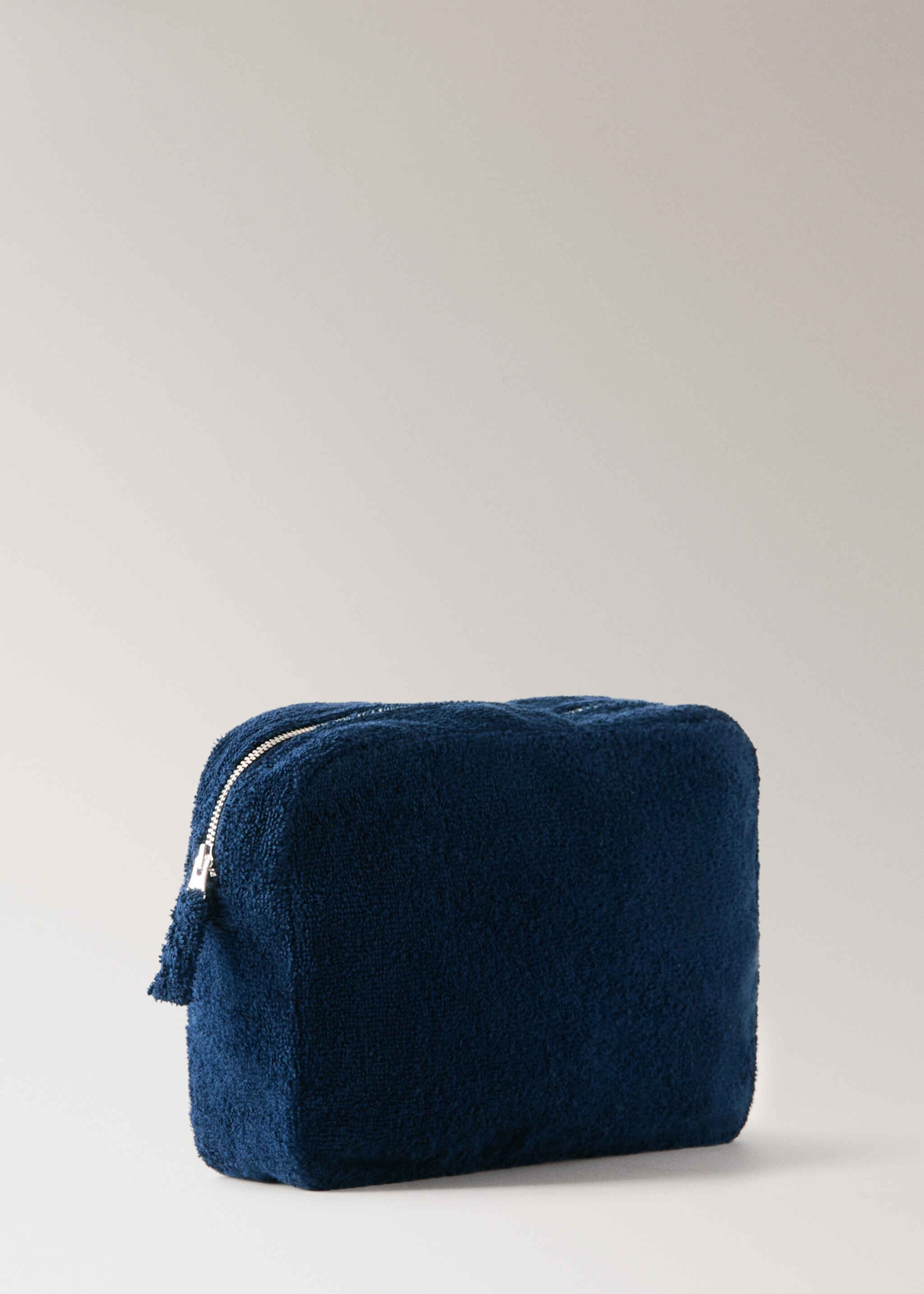 Kosmetiktasche aus Frottee-Baumwolle - Detail des Artikels 1, Marineblau. Ref: 27076357-00.