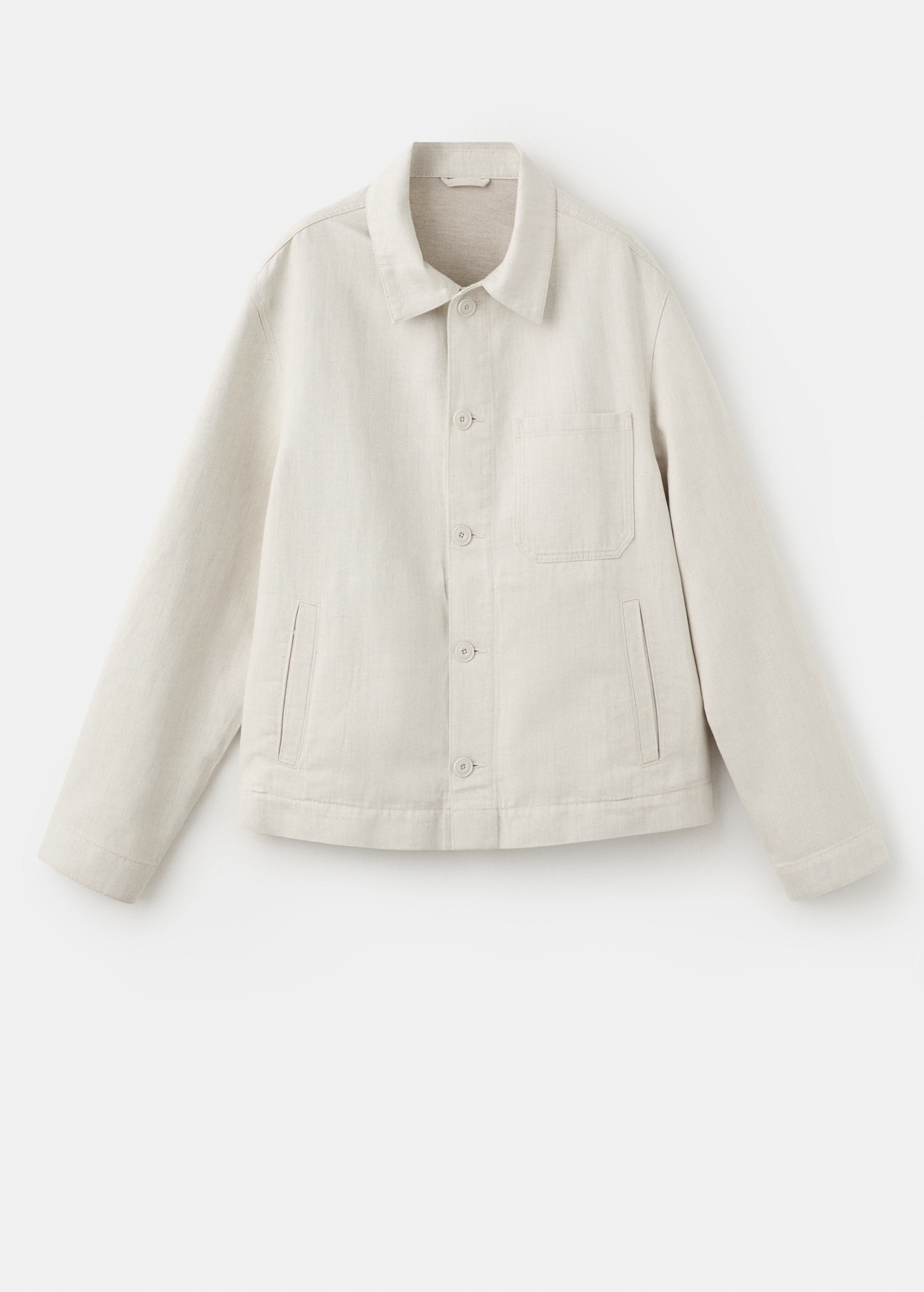 Cotton linen denim jacket - Article without model