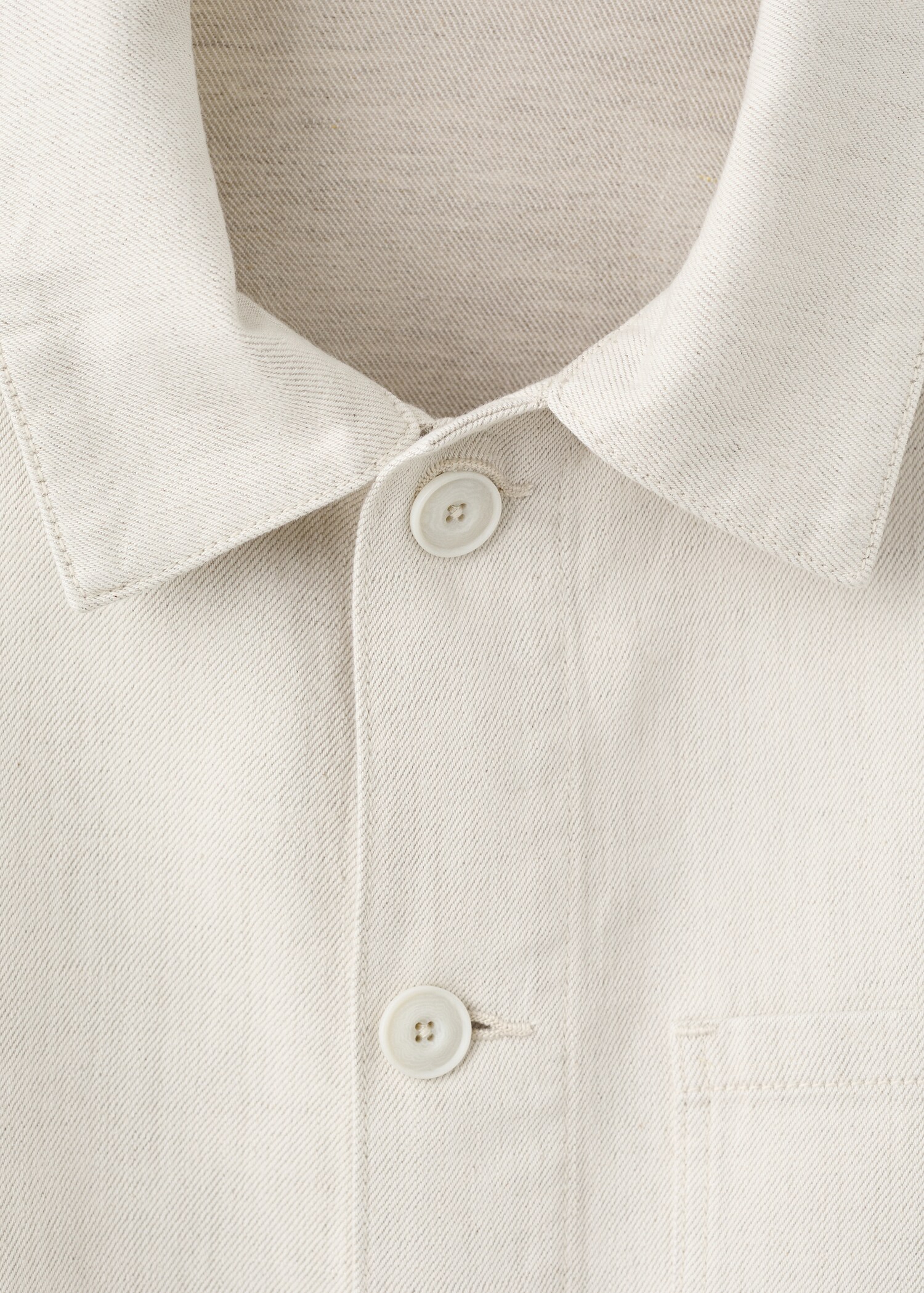 Cotton linen denim jacket - Details of the article 8