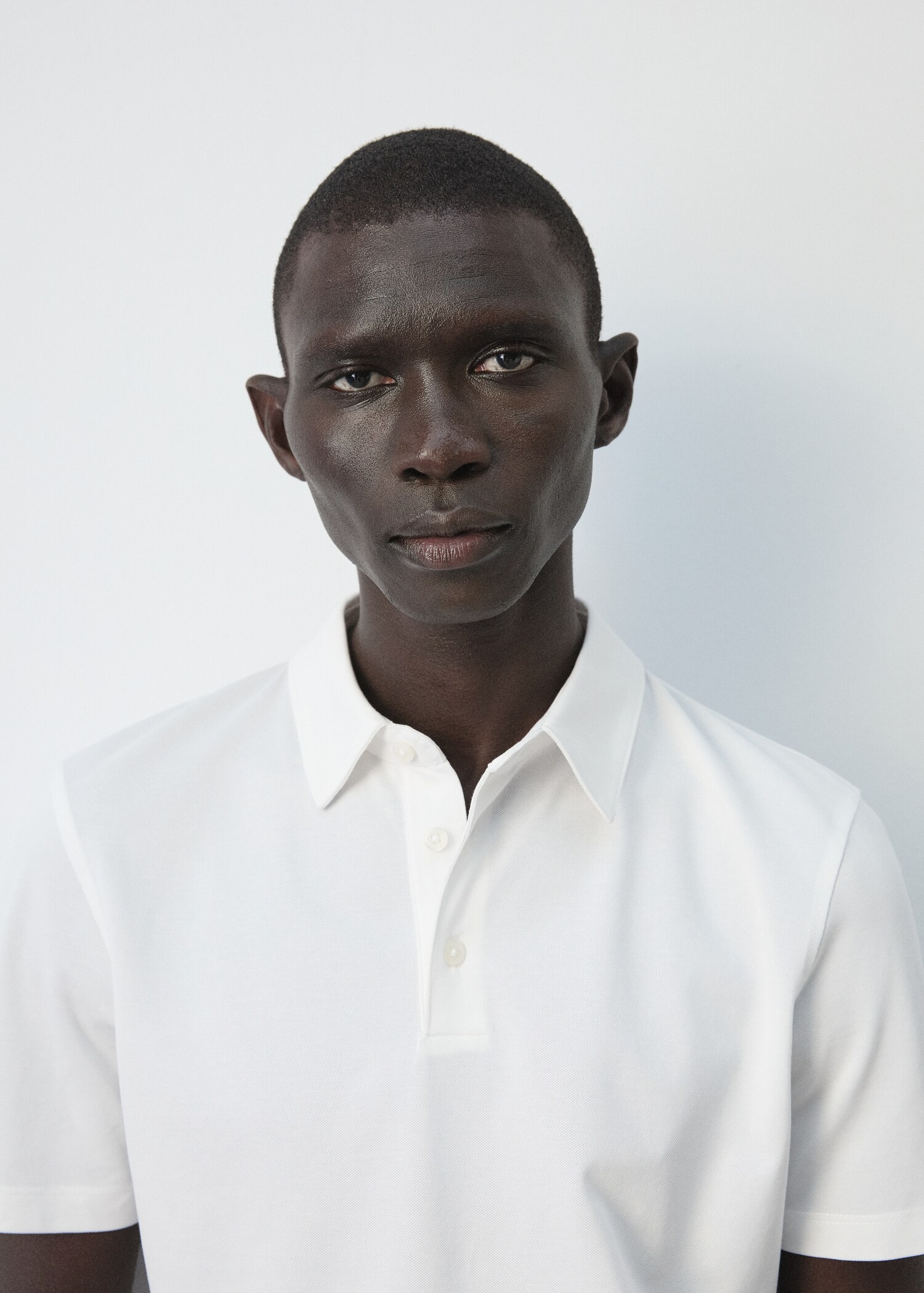 修身版型珠地布Polo衫 - null