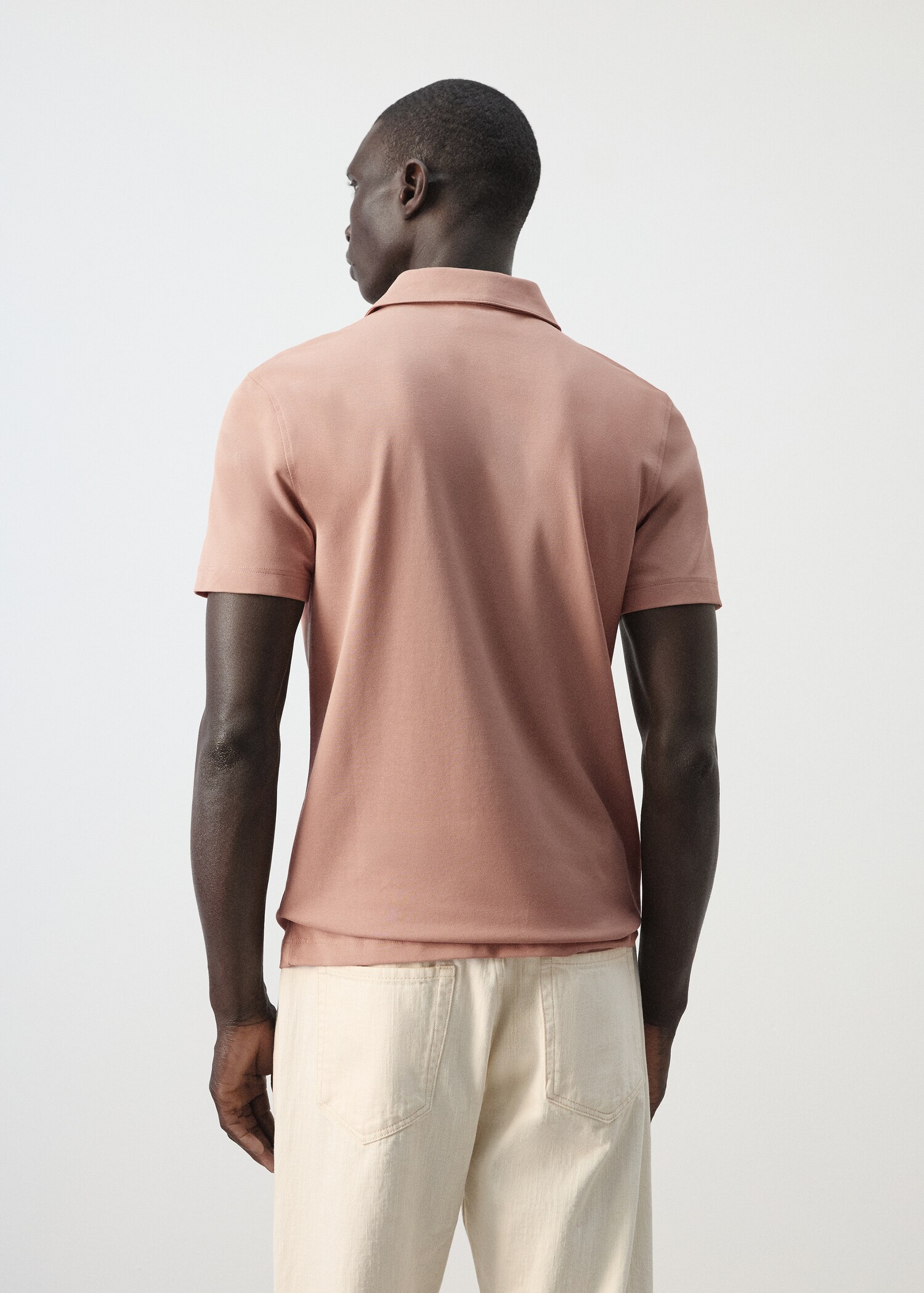 Slim fit piqué polo - Reverse of the article