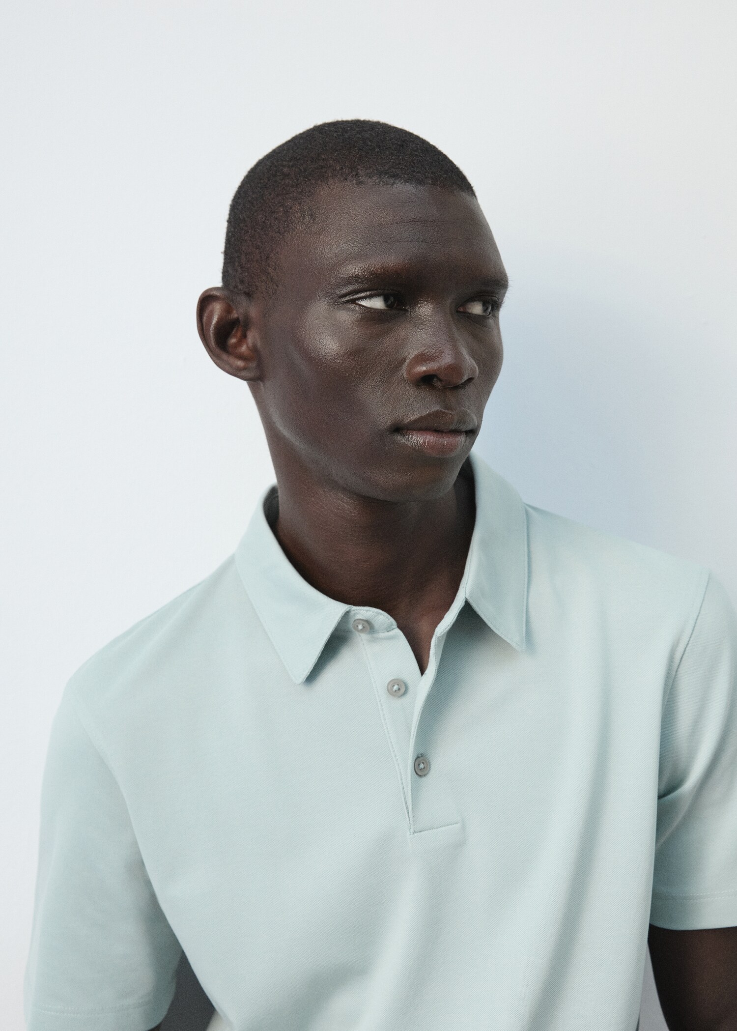 Slim fit piqué polo - Details of the article 1