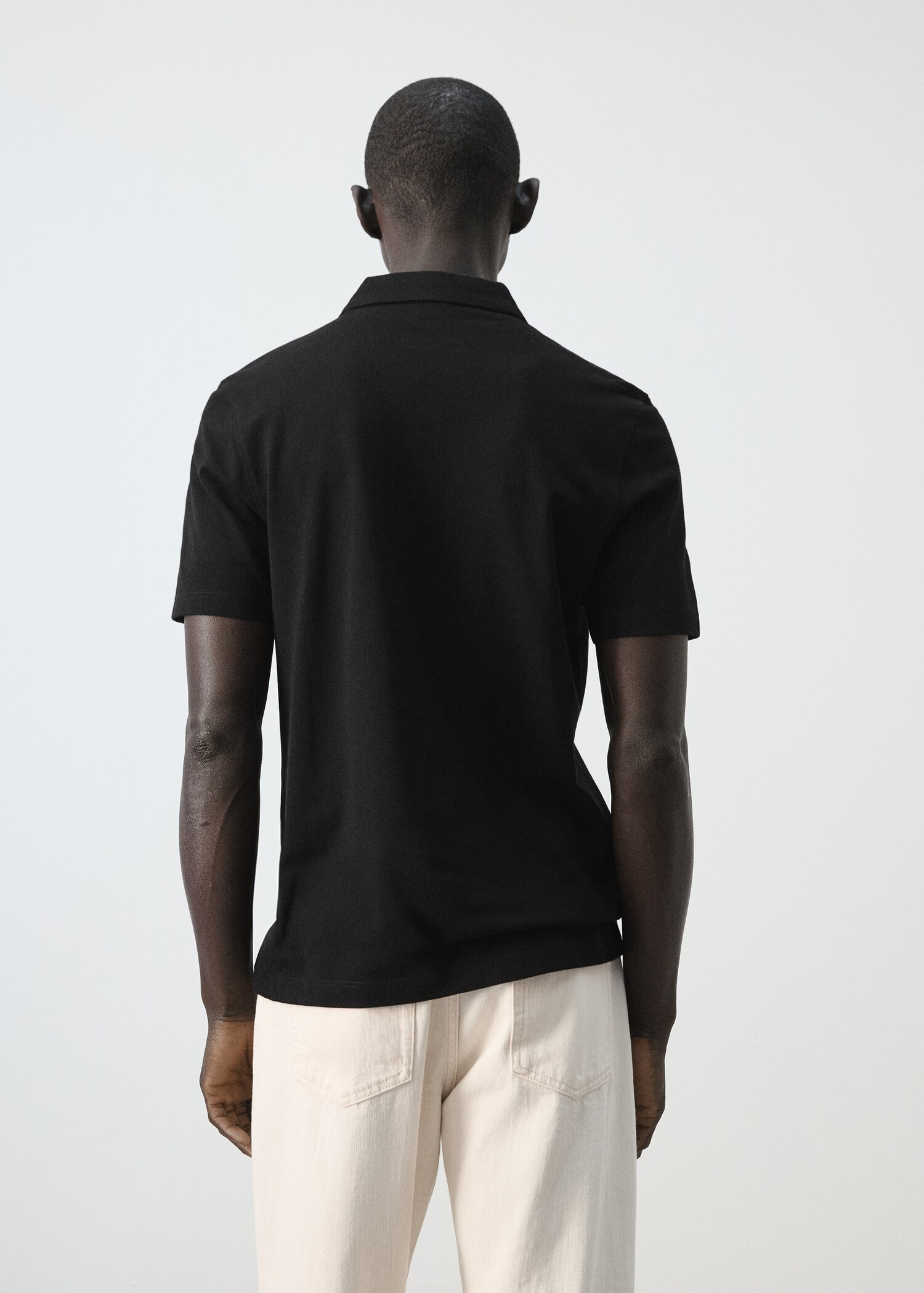 Slim fit piqué polo - Reverse of the article