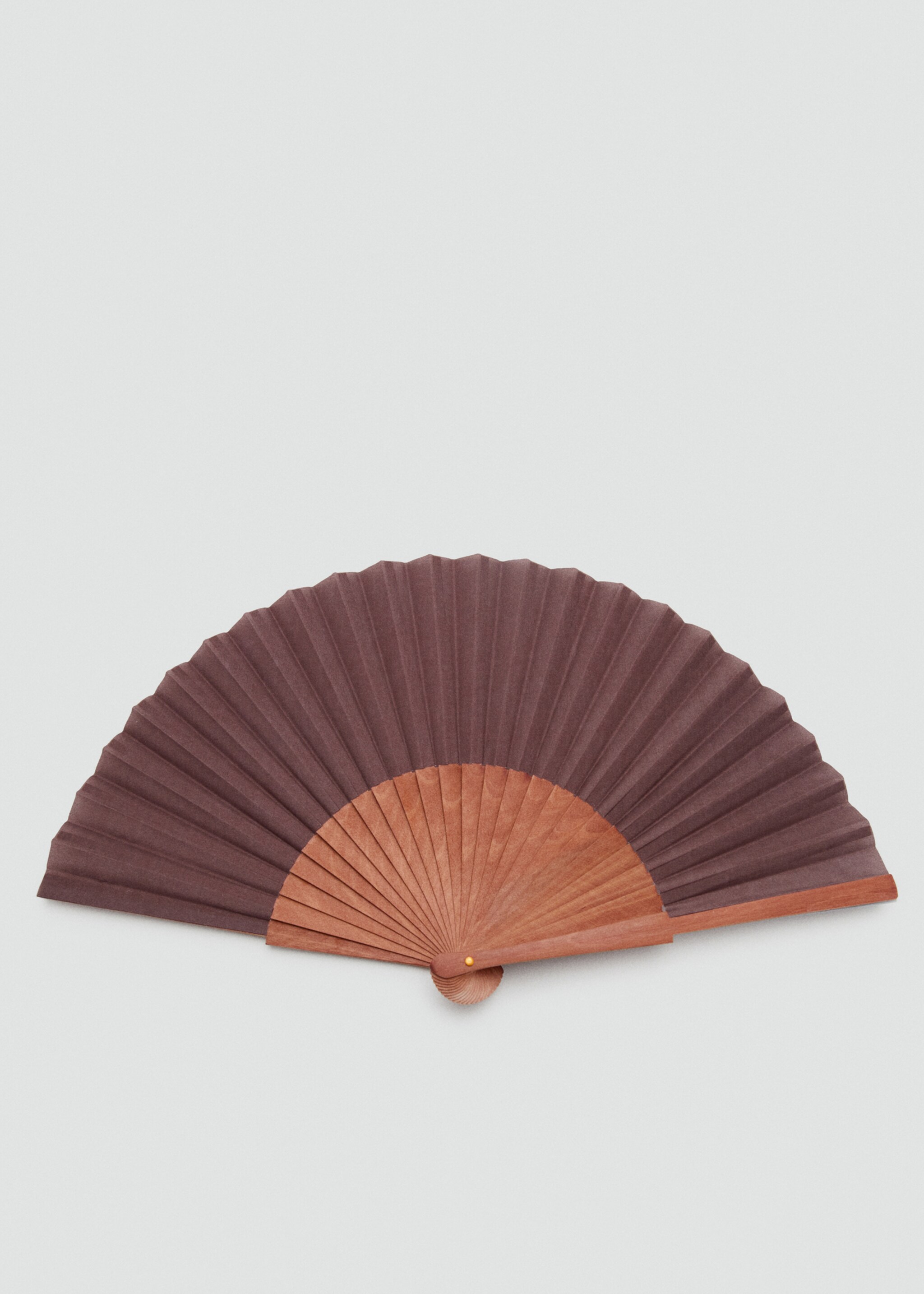 Éventail en bois uni - Article sans modèle, Marron. Ref: 27076712-00.